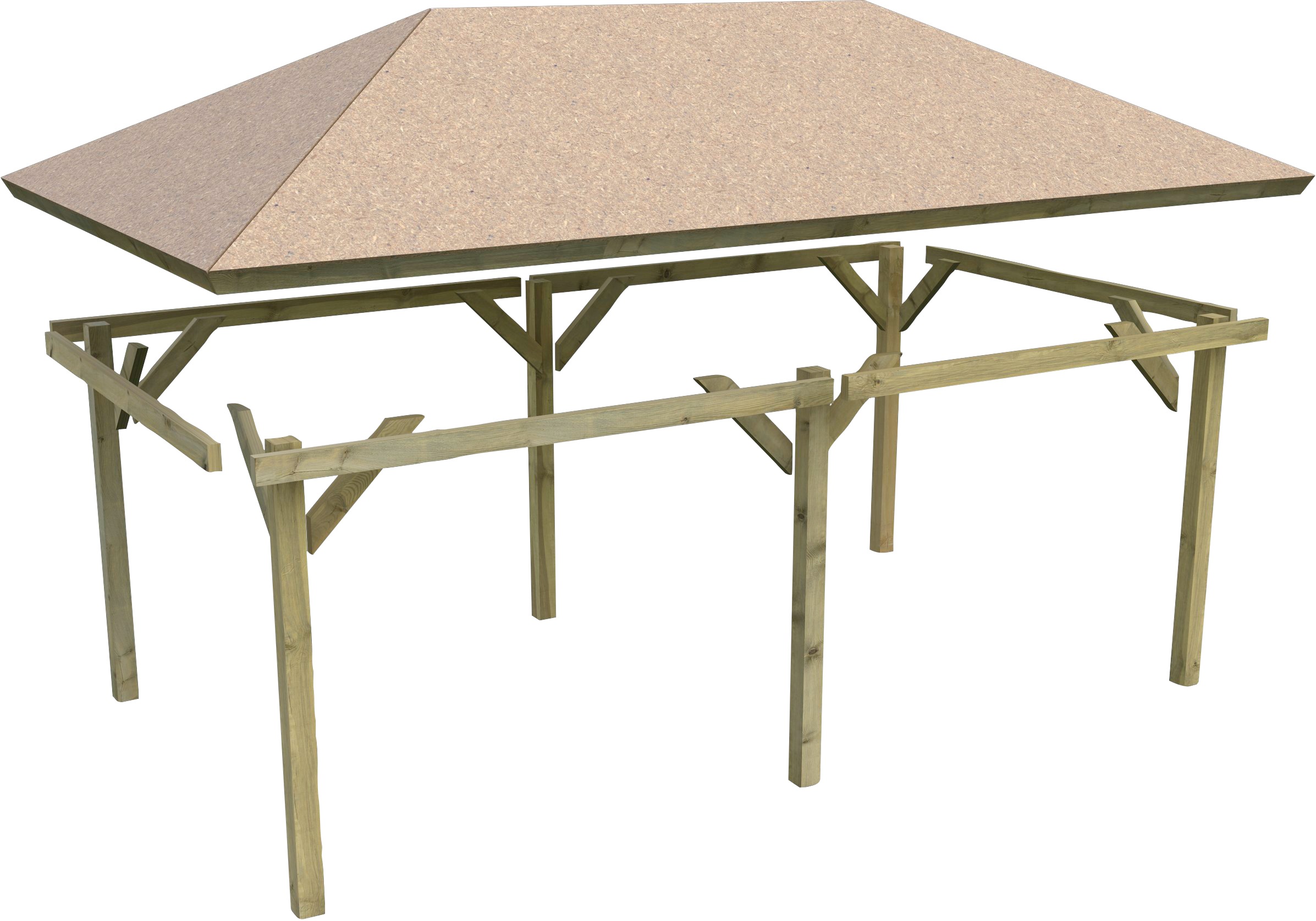 Karibu Pavillon »Kirn 2«, (Set), BxTxH: 338x592x290 cm, mit H-Pfostenanker