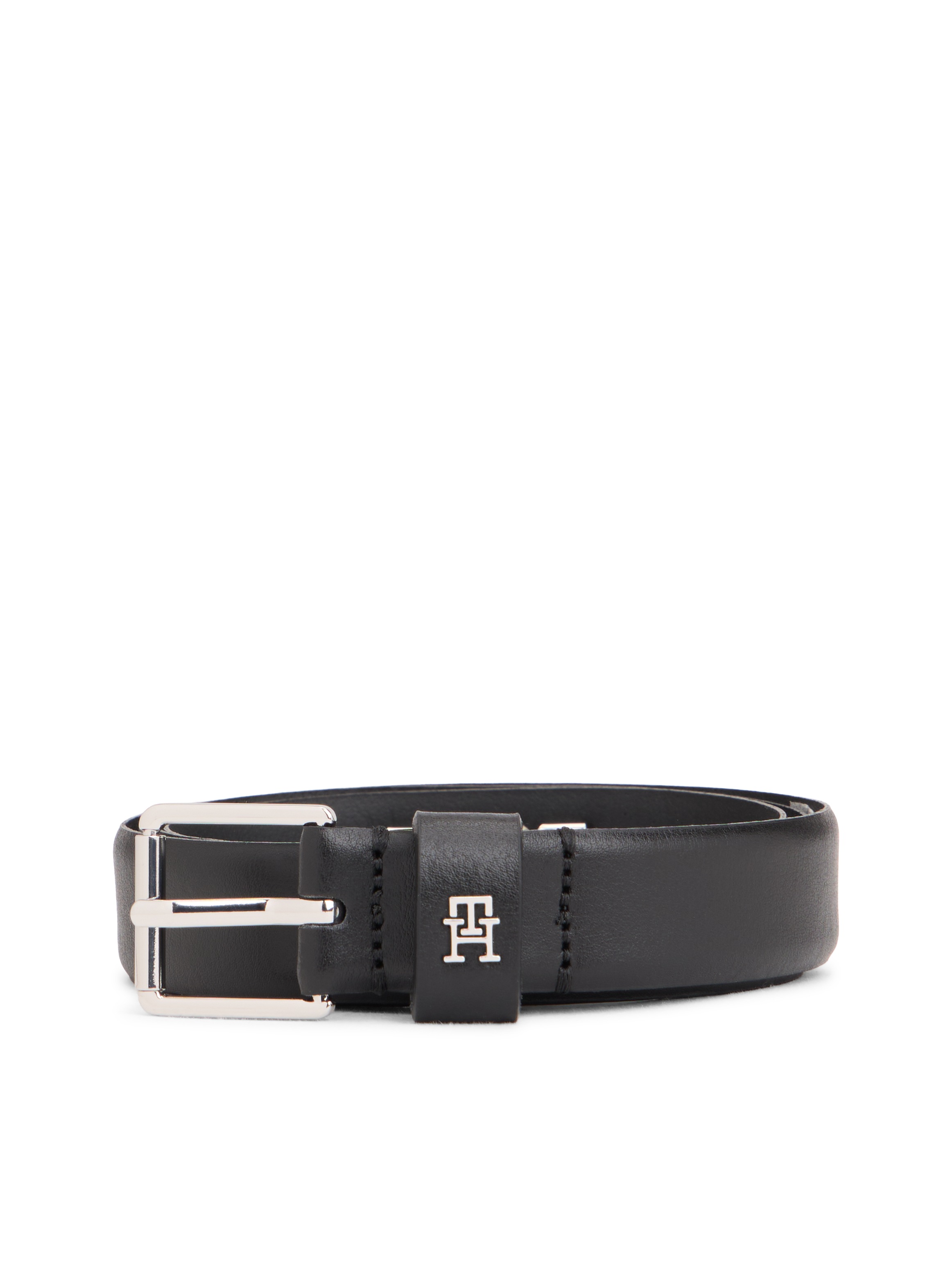 Tommy Hilfiger Ledergürtel »SQUARE 2.5 cm breit SILVER« Größenverstellbar durch Schnalle