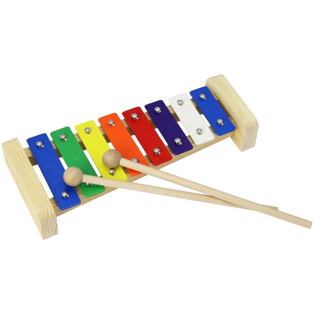 Clifton Spielzeug-Musikinstrument »Metallophon«, mit 8 Tönen und Kinderlieder CD, Karaoke CD mit Heft