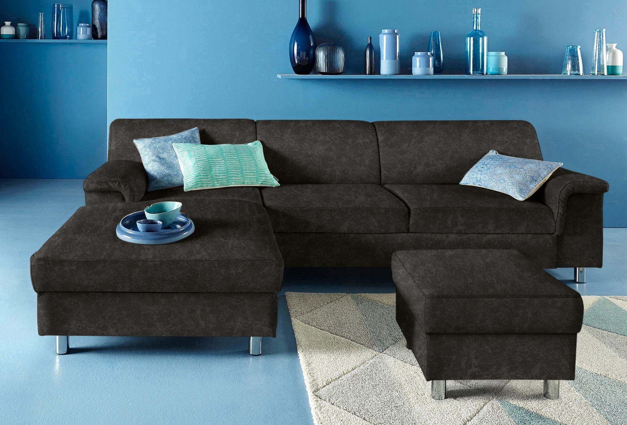 DOMO collection Ecksofa »Jamie, modern und elegant, Fußhöhe 9cm, L-Form,« w günstig online kaufen