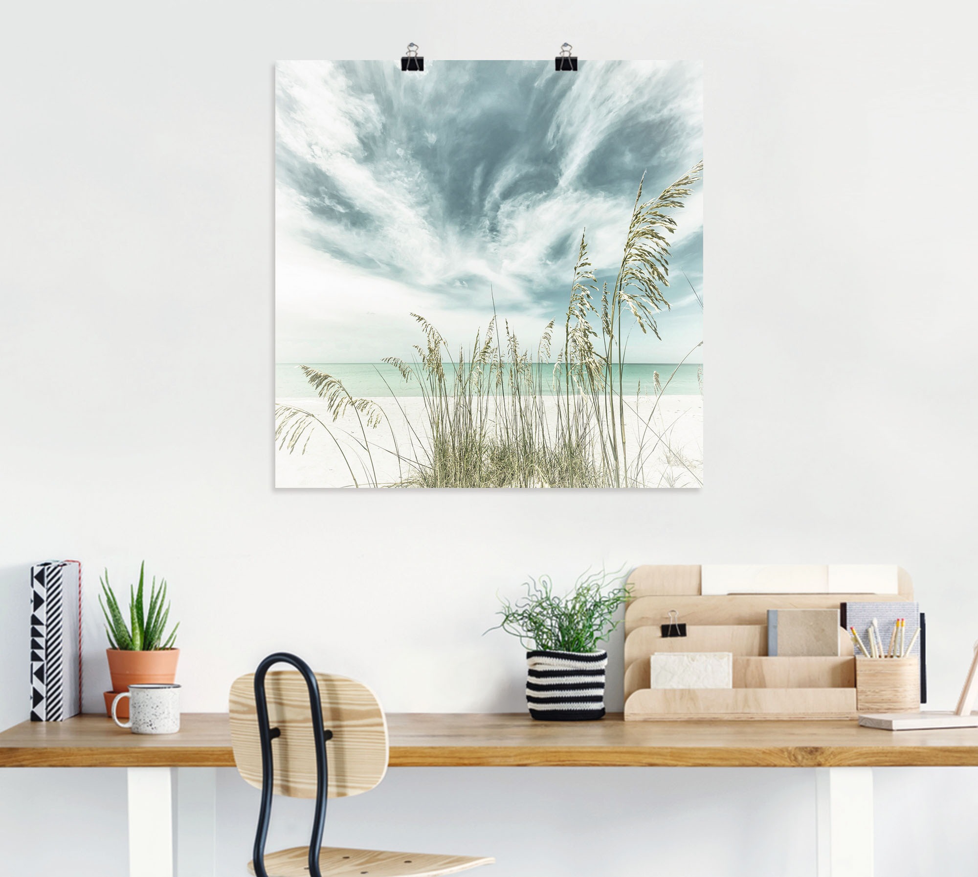 Artland Wandbild »Allein am Strand«, Strandbilder, (1 St.), als Leinwandbild, Poster in verschied. Größen