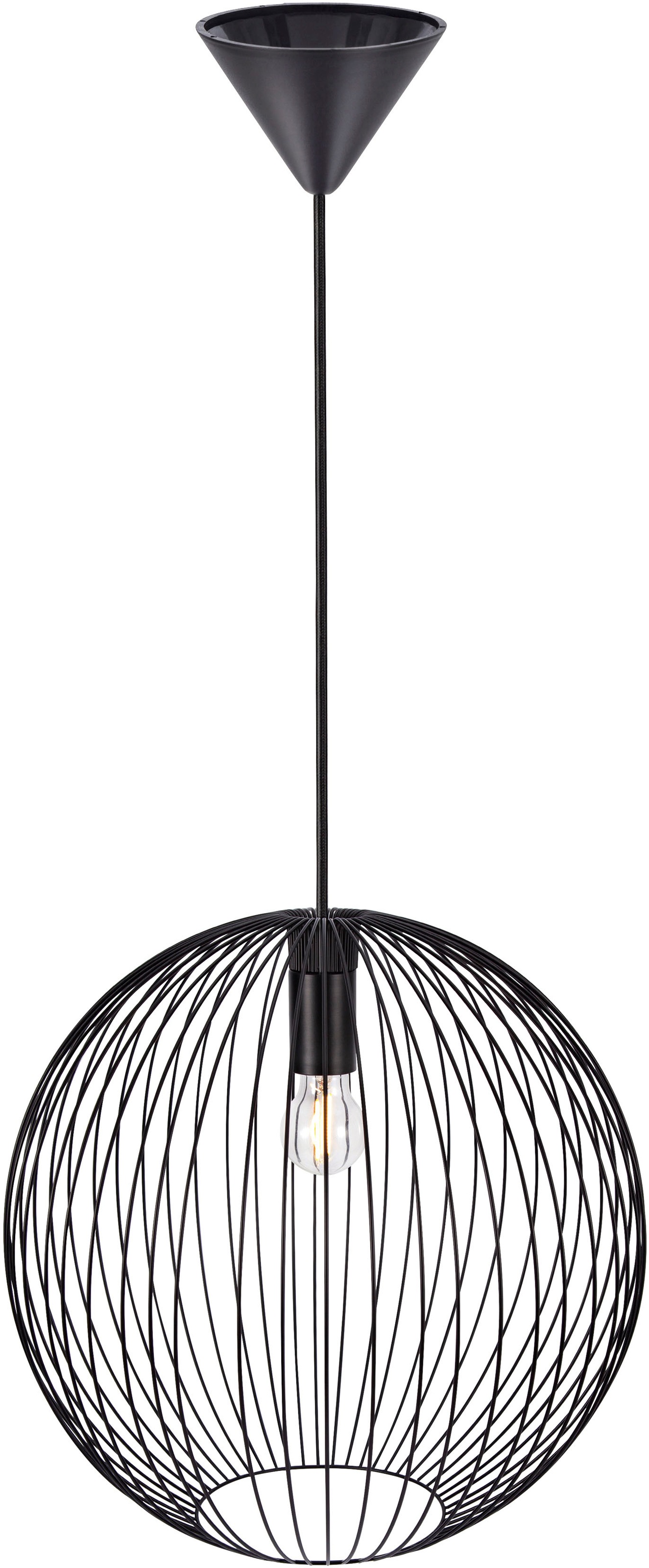 Nordlux Pendelleuchte »Beroni«, Leuchtmittel E27 | ohne Leuchtmittel, Minimalistisches und industrielles Design, für E27 LED Leuchmittel
