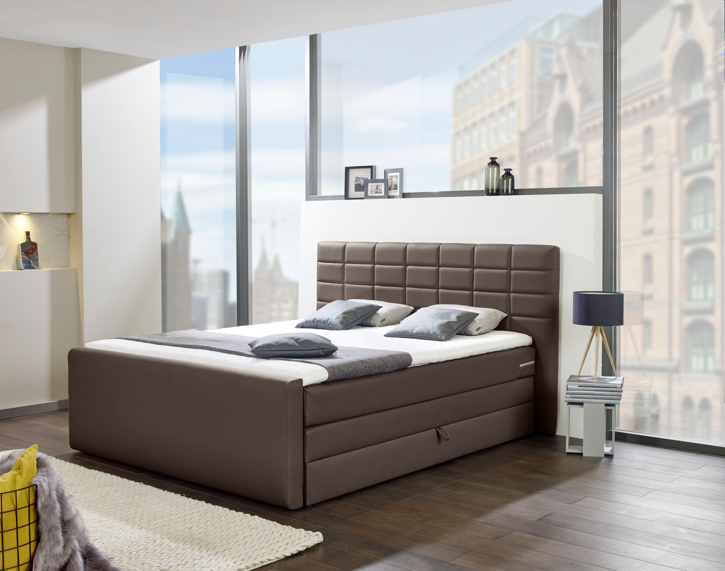 INOSIGN Boxspringbett "Lethbridge" inkl. Bettkasten und Topper, zwei Matrat günstig online kaufen