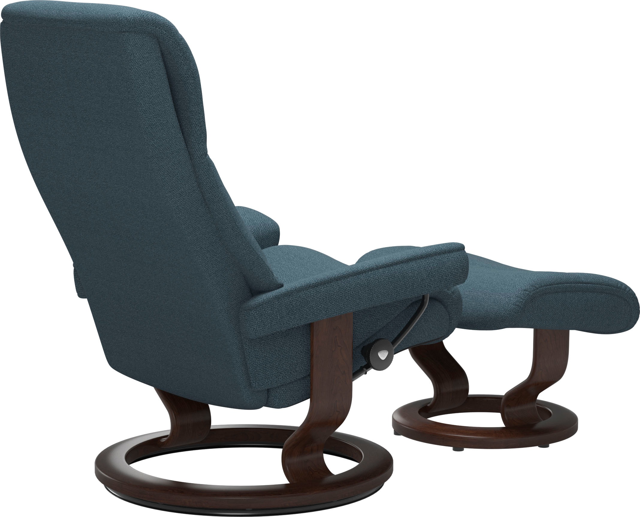 Stressless® Relaxsessel »View«, (Set, Relaxsessel mit Hocker), mit Classic Base, Größe M,Gestell Braun