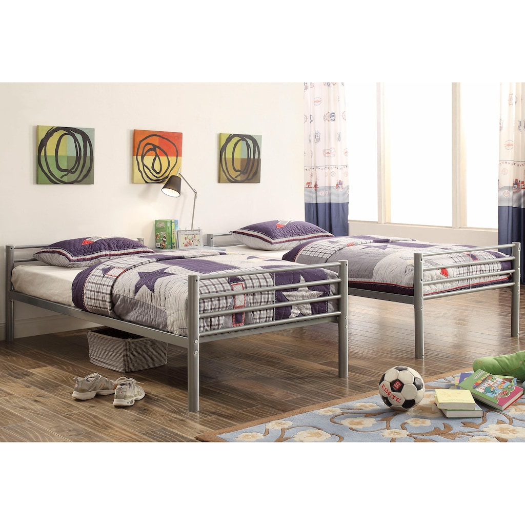 ATLANTIC home collection Etagenbett »Alex«, inkl. Lattenrost, Absturzsicherung und Leiter aus Metall