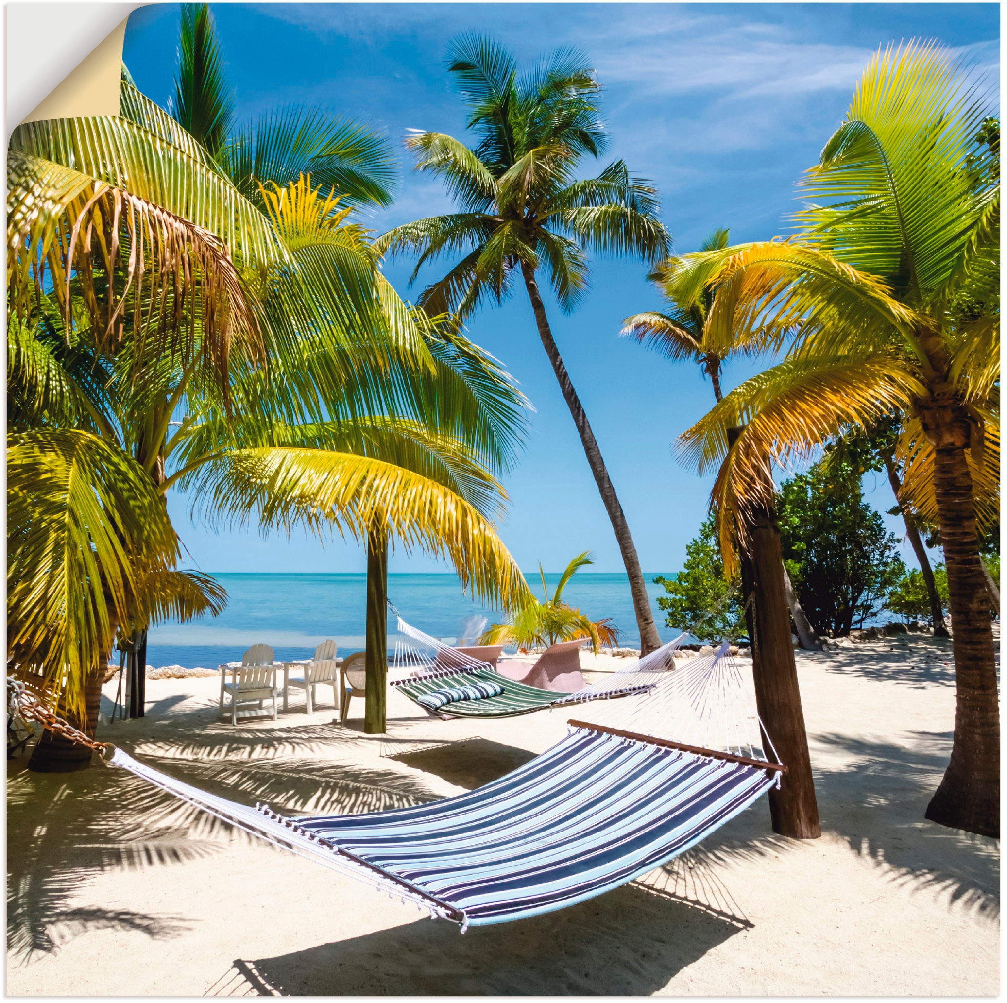 Artland Wandfolie »Florida Wellness«, Strand, (1 St.), selbstklebend günstig online kaufen