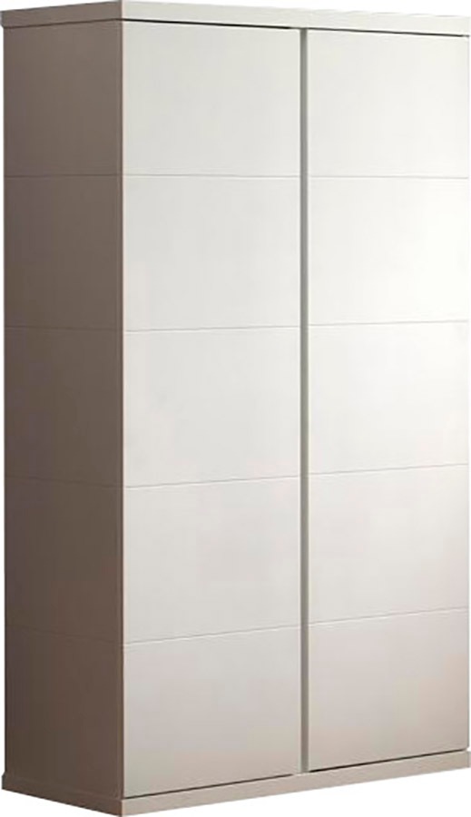 Vipack Kleiderschrank, (Made in Europe), Geräumiger 2-trg. Kleiderschrank in gradlinigem Design, Ausf. Weiß