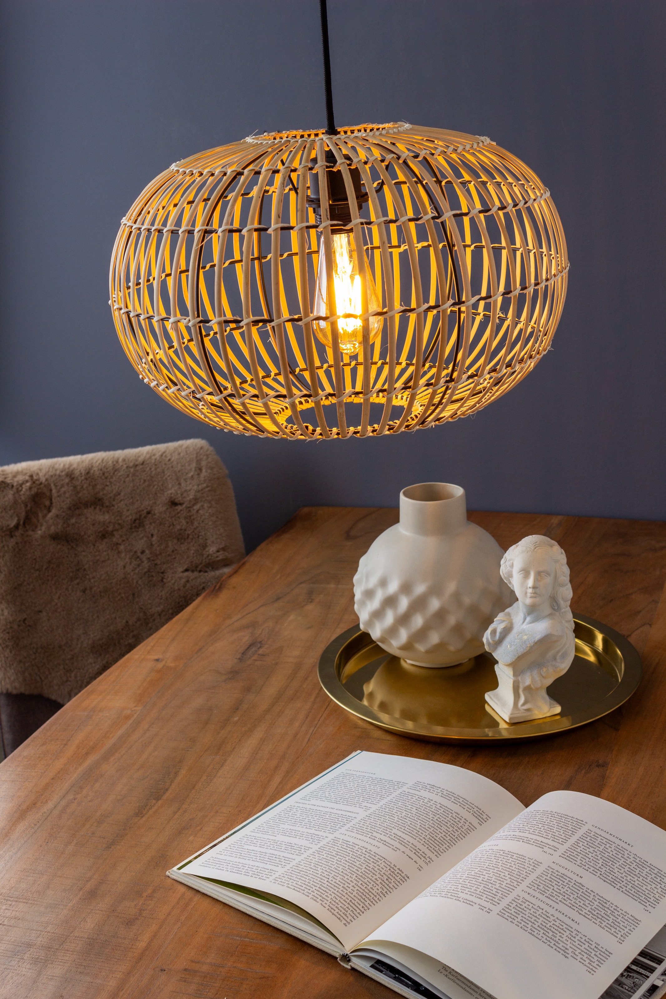 ECO-LIGHT Pendelleuchte »Bamboo«, 1 flammig, Leuchtmittel E27   ohne Leucht günstig online kaufen