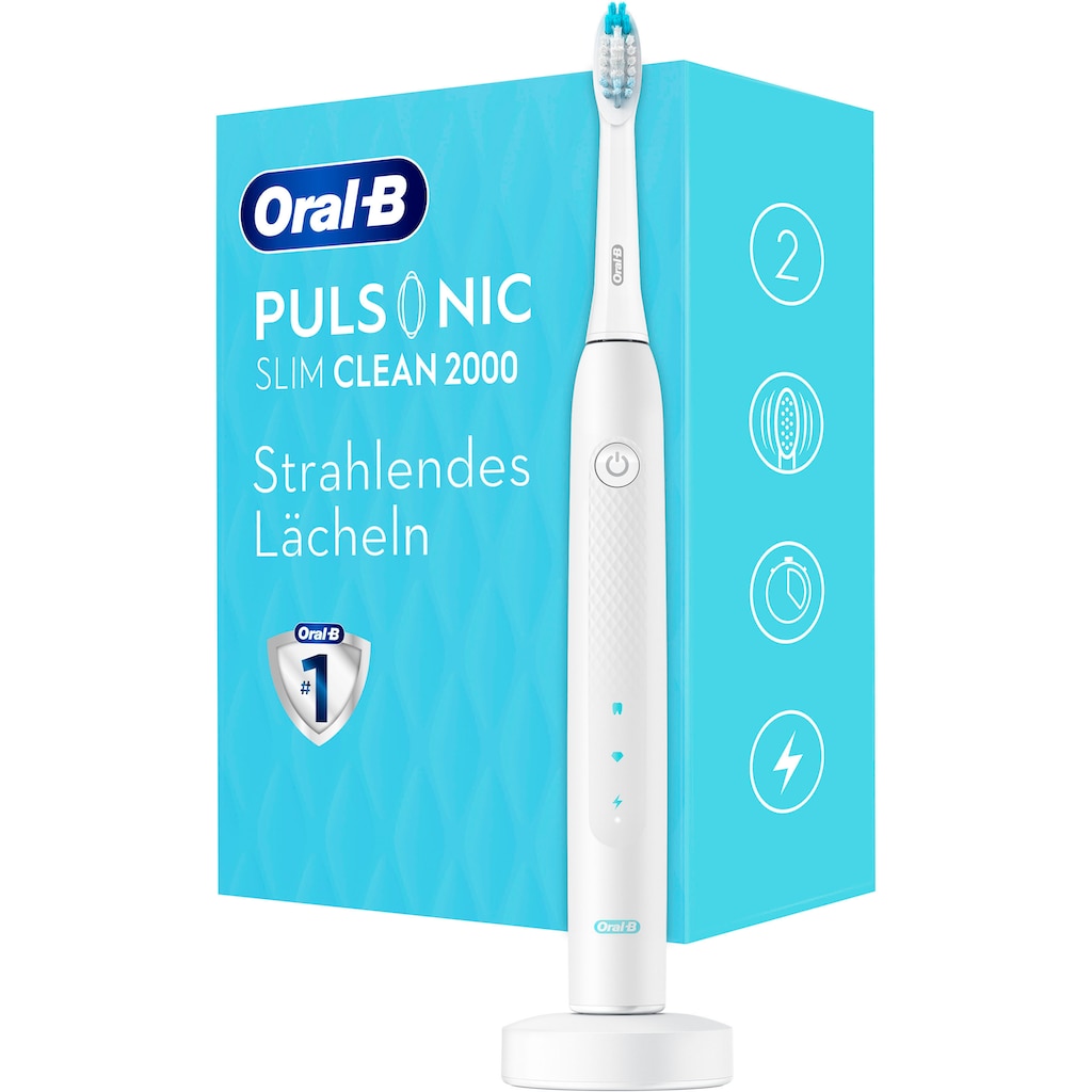 Oral-B Schallzahnbürste »Pulsonic Slim Clean 2000«, 1 St. Aufsteckbürsten