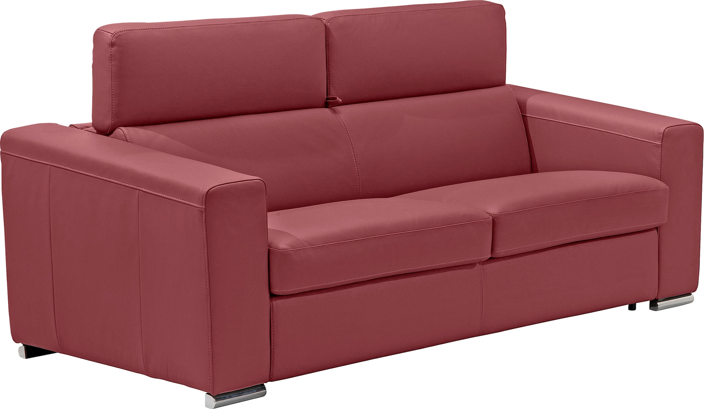 Egoitaliano Schlafsofa »Cabiria, Design und super Sitz- und Liegekomfort«, Sofa inkl. Schlaffunktion, Kopfteile verstellbar, mit Metallfüßen