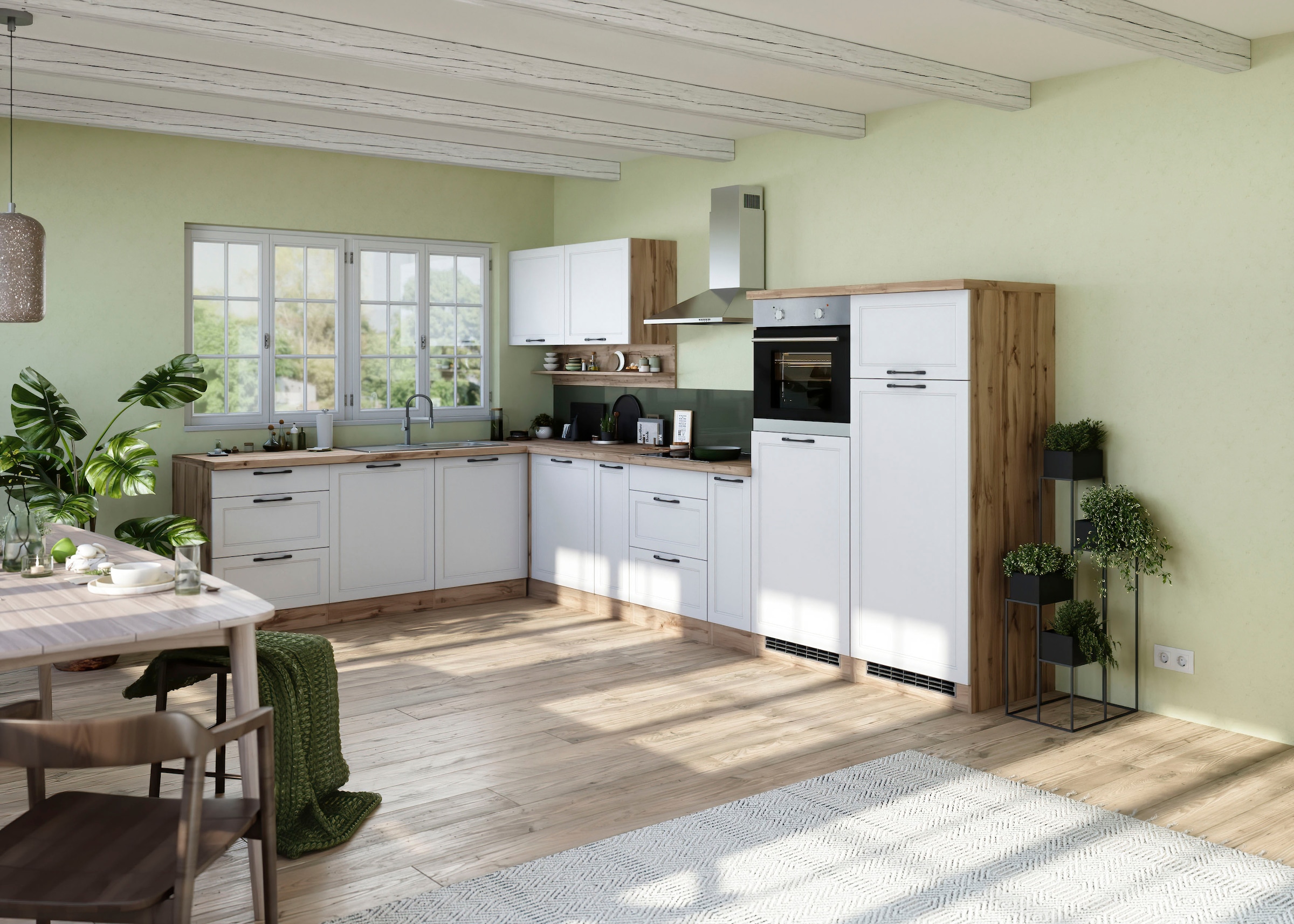 KOCHSTATION Winkelküche »KS-Lana«, Stellbreite 240/360 cm, wahlweise mit E-Geräten