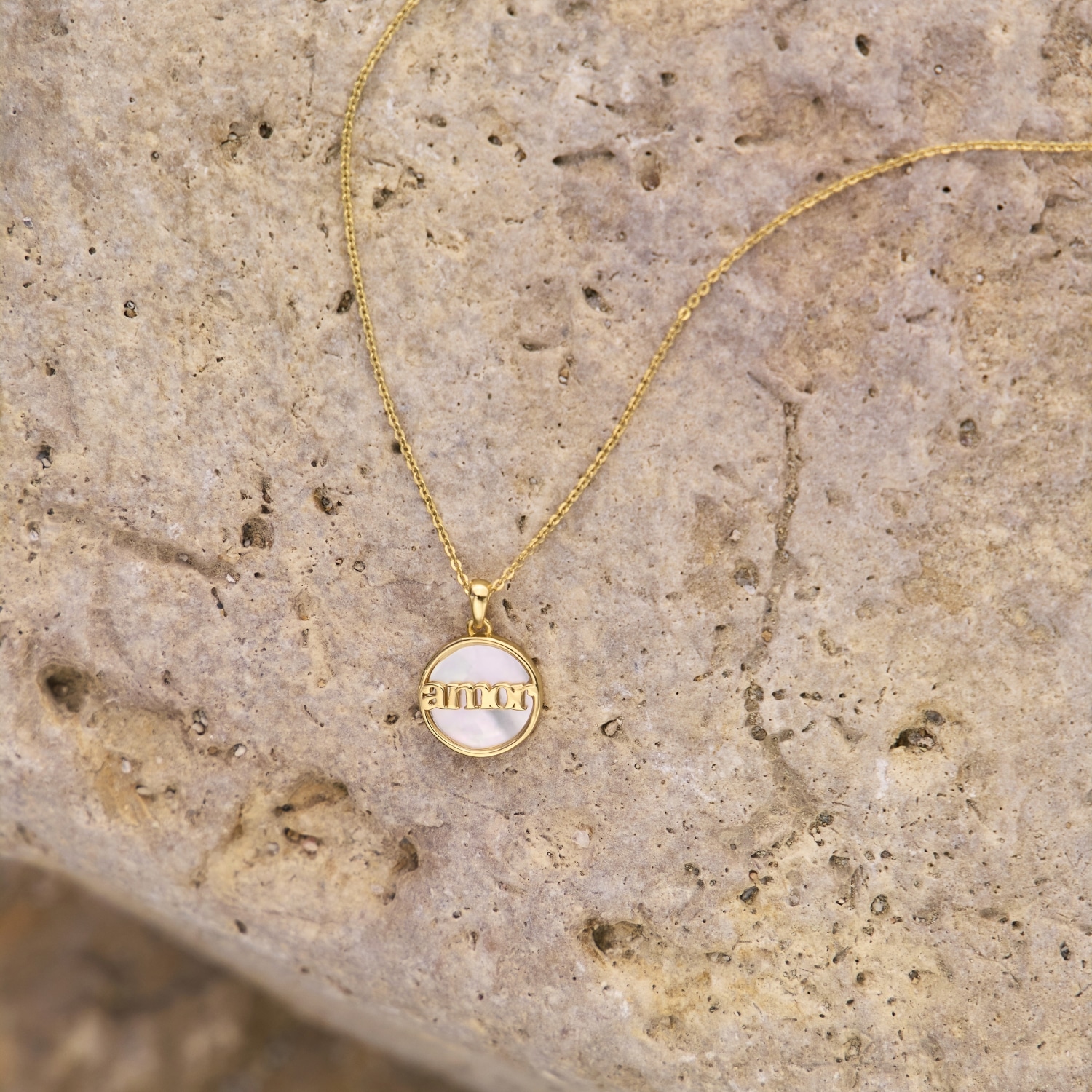 Amor Kette mit Anhänger »Herz« mit Perlmutt