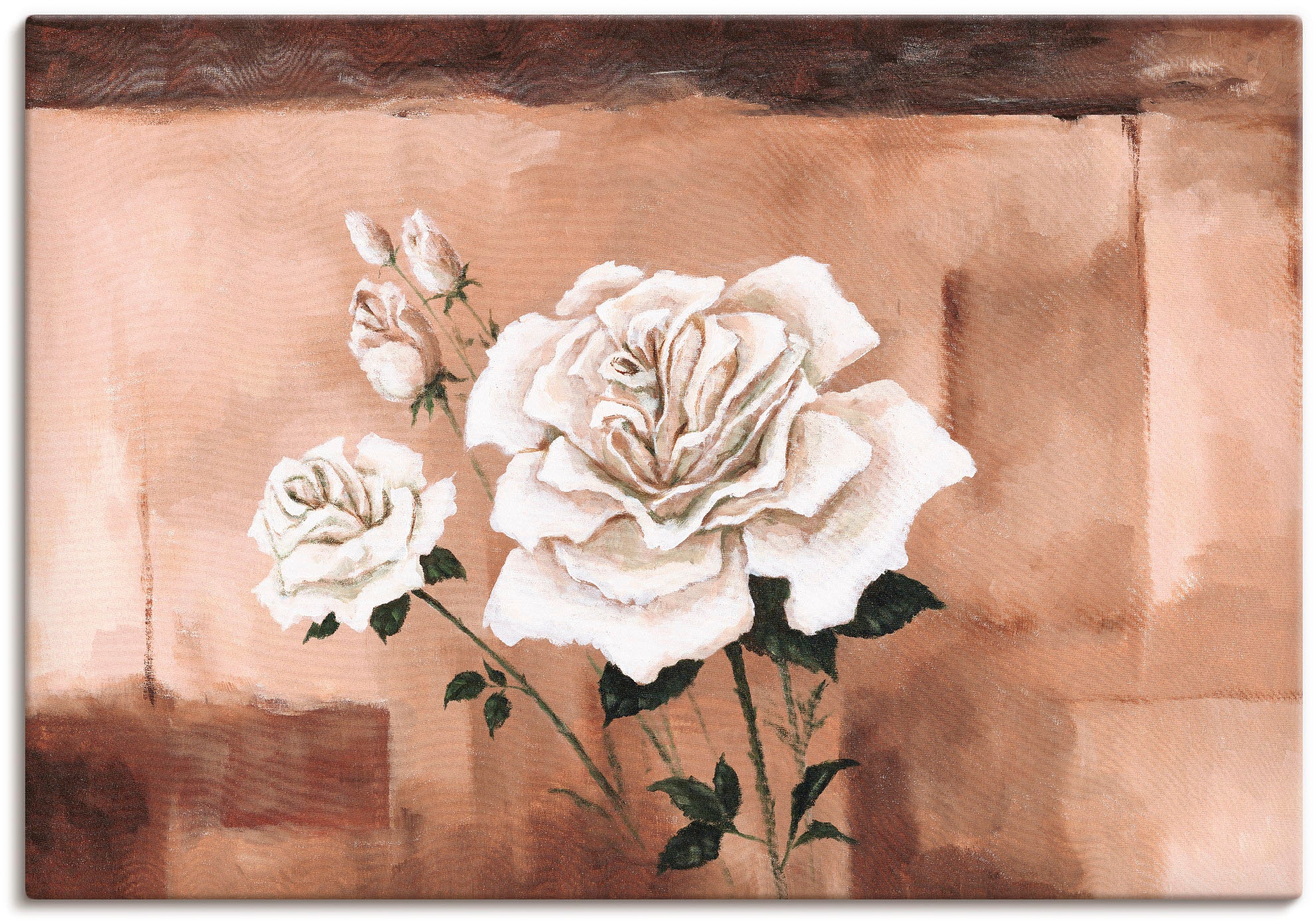 Artland Leinwandbild »Rosen«, Blumen, (1 St.), auf Keilrahmen gespannt