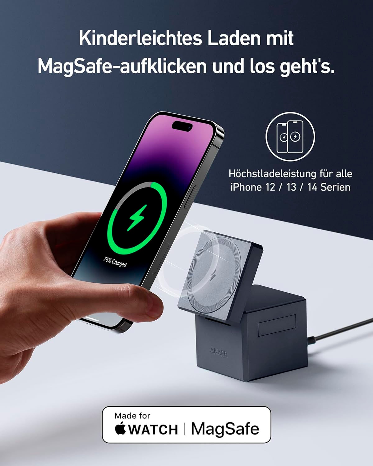Smartphone-Ladegerät »Charger 3-in-1 Cube with MagSafe«