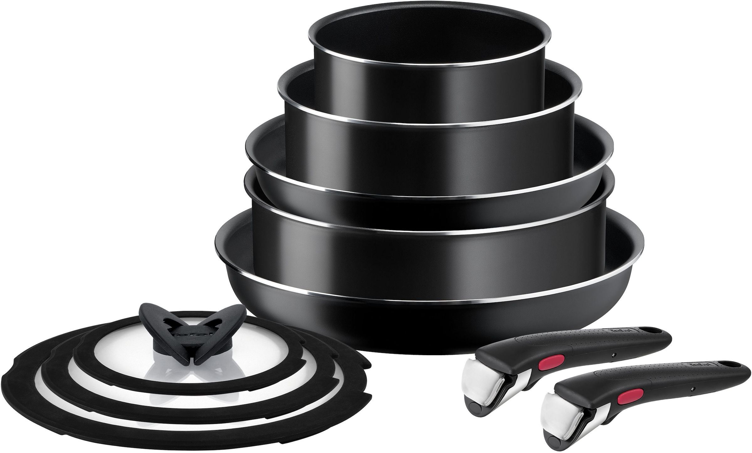 Tefal Pfannen-Set »Ingenio Easy Cook & Clean On« Aluminium Set, 10 Stk. tlg günstig online kaufen