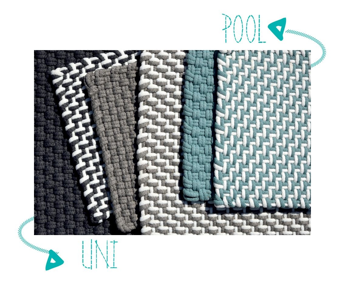 PAD Fußmatte »UNI, Schmutzfangmatte« rechteckig 15 mm Höhe handgewebt, Uni Farben, In- und Outdoor geeignet, auch als Läufer