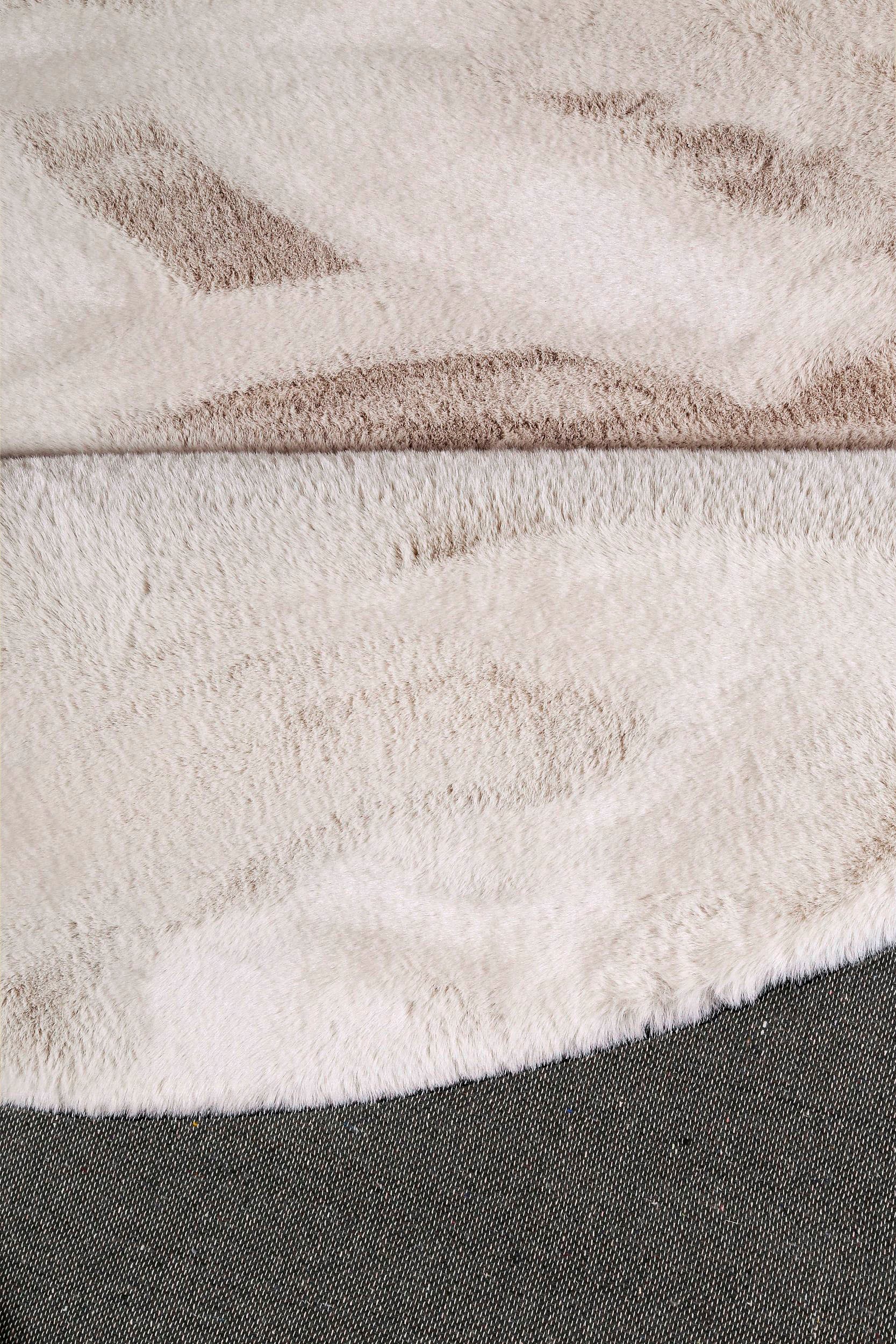 my home Fellteppich »Rabbit«, rund, 42 mm Höhe, runder Teppich, besonders weich dank Microfaser, flauschiges Kunstfell, Kaninchenfell-Haptik, fußbodenheizungsgeeignet, pflegeleicht, Teppiche für Wohnzimmer, Schlafzimmer & Esszimmer