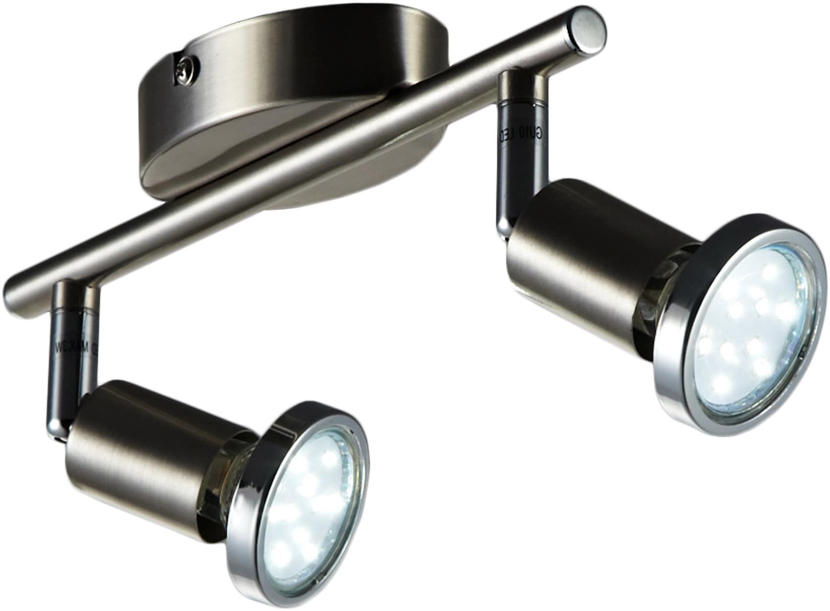 B.K.Licht LED Deckenspots »Mika«, 2 flammig, Leuchtmittel GU10 | LED wechselbar, LED Deckenstrahler, schwenkbar, inkl. 3W GU10 250 Lumen, warmweiß