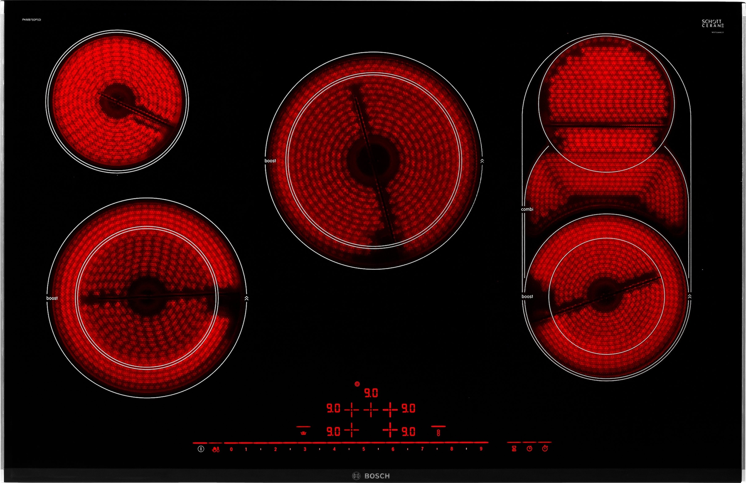 BOSCH Elektro-Kochfeld von SCHOTT CERAN®, PKM875DP1D, mit Powerboost-Funktion
