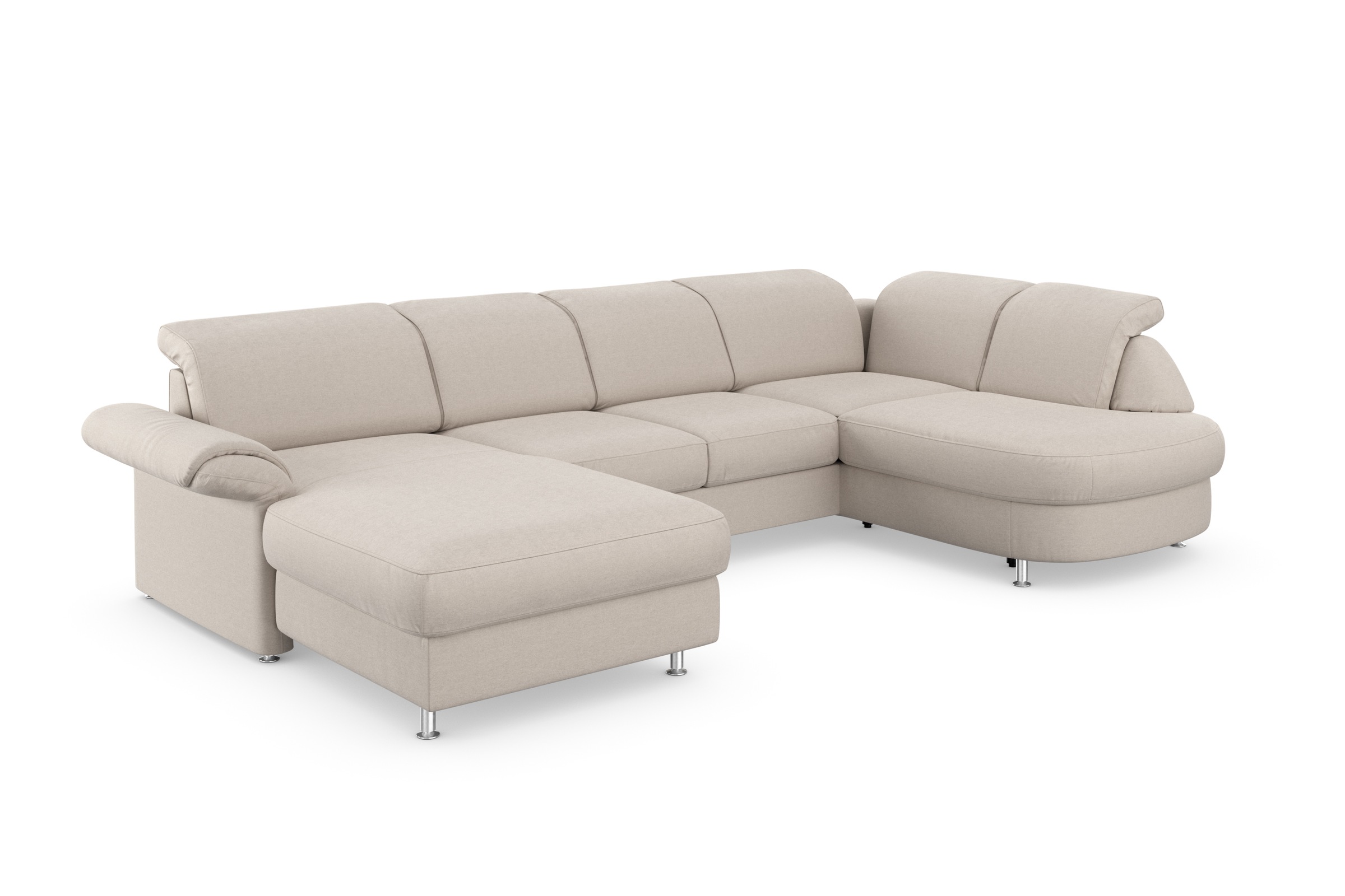sit&more Wohnlandschaft »Apulia U-Form«, wahlweise Bettfunktion, Bettkasten und Kopf- und Armteilverstellung