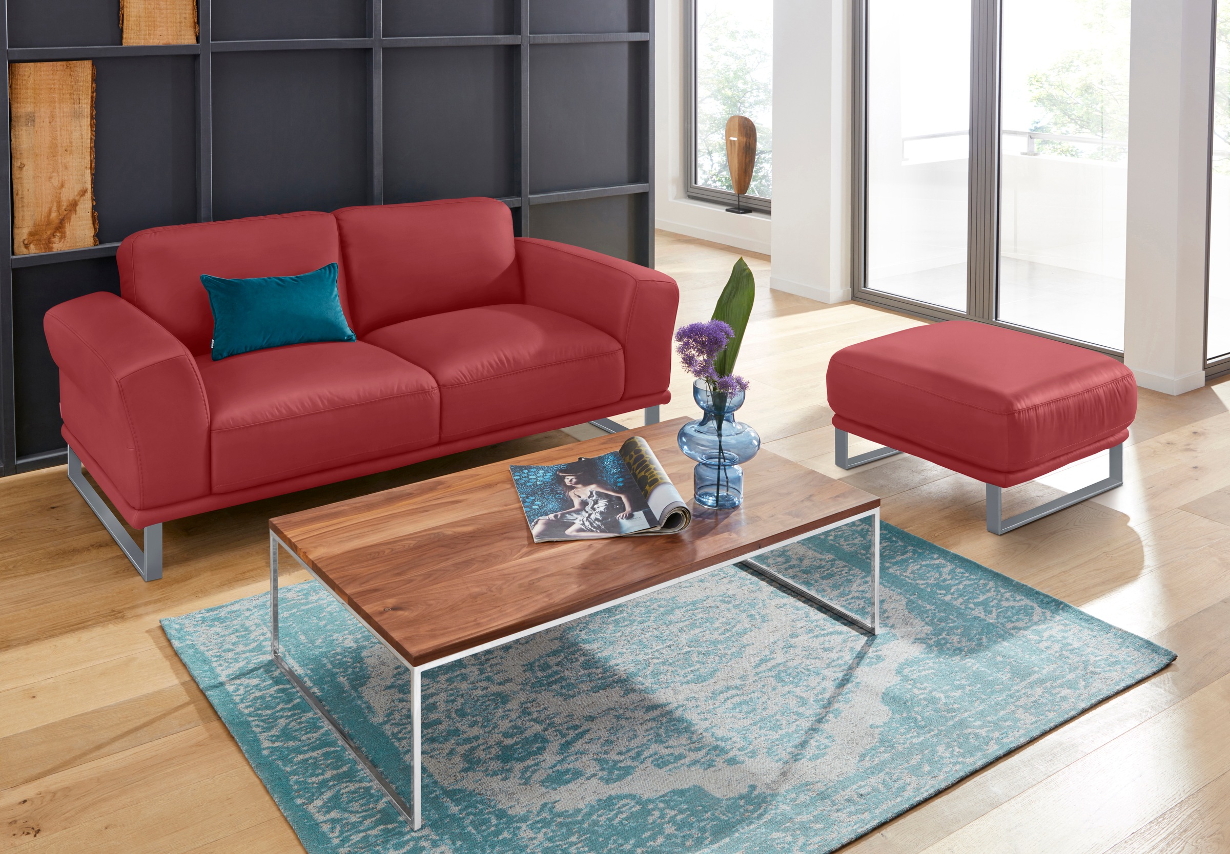 W.SCHILLIG 2-Sitzer »montanaa« mit Metallkufen in Silber matt, Breite 192 cm