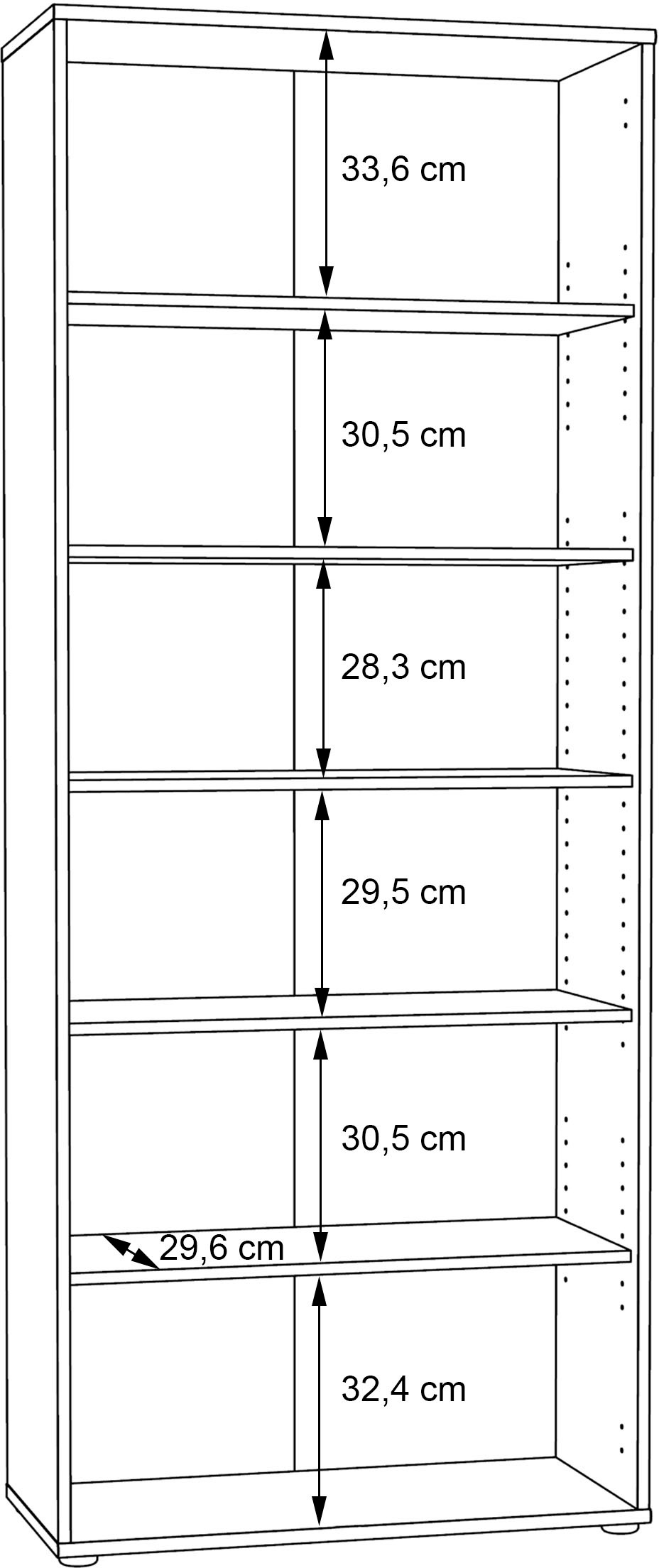 FORTE Regal »Tempra«, Breite 73,7 cm auf Rechnung bestellen