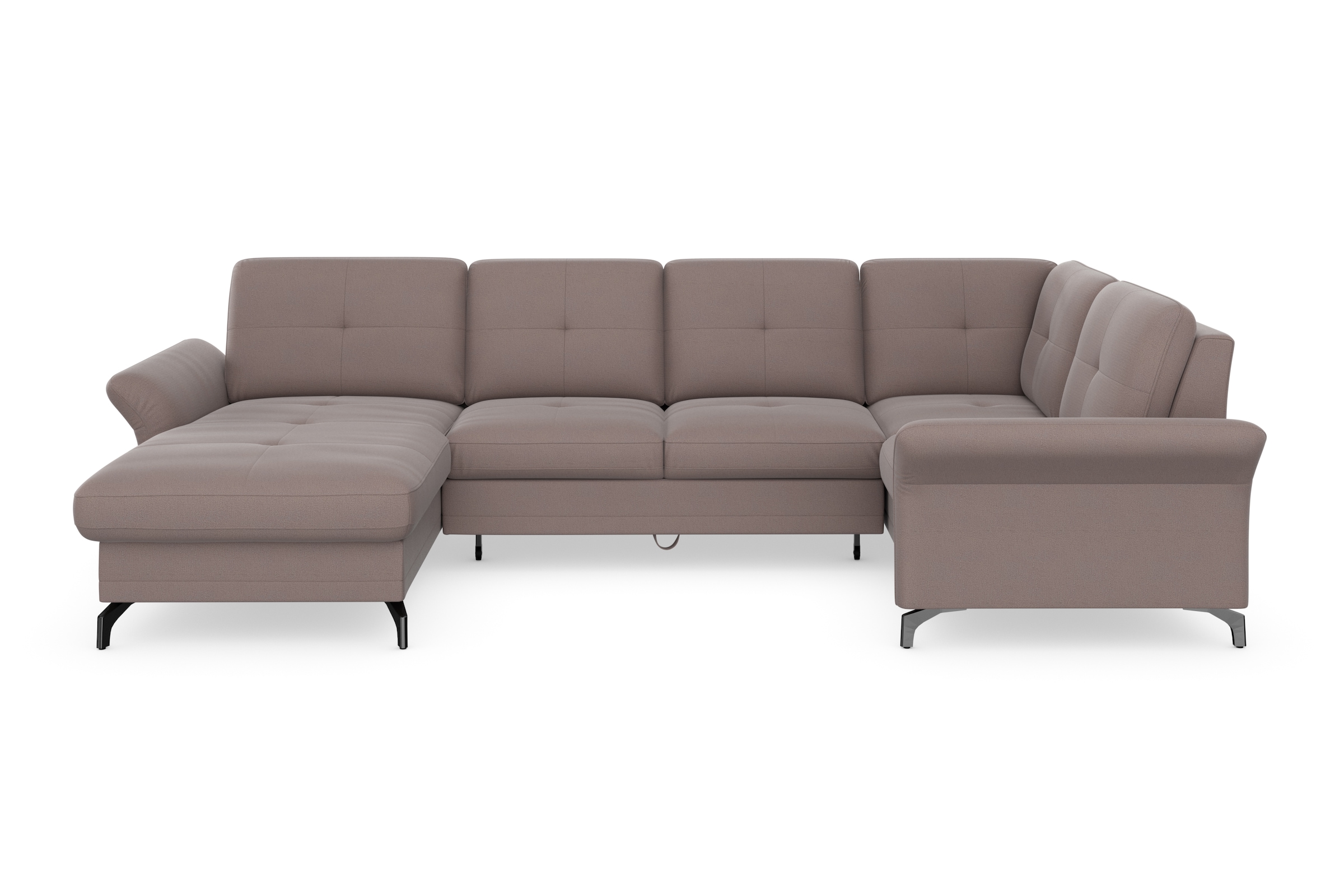 Home affaire Wohnlandschaft »Calando U-Form« wahlweise mit Bettfunktion, Be günstig online kaufen