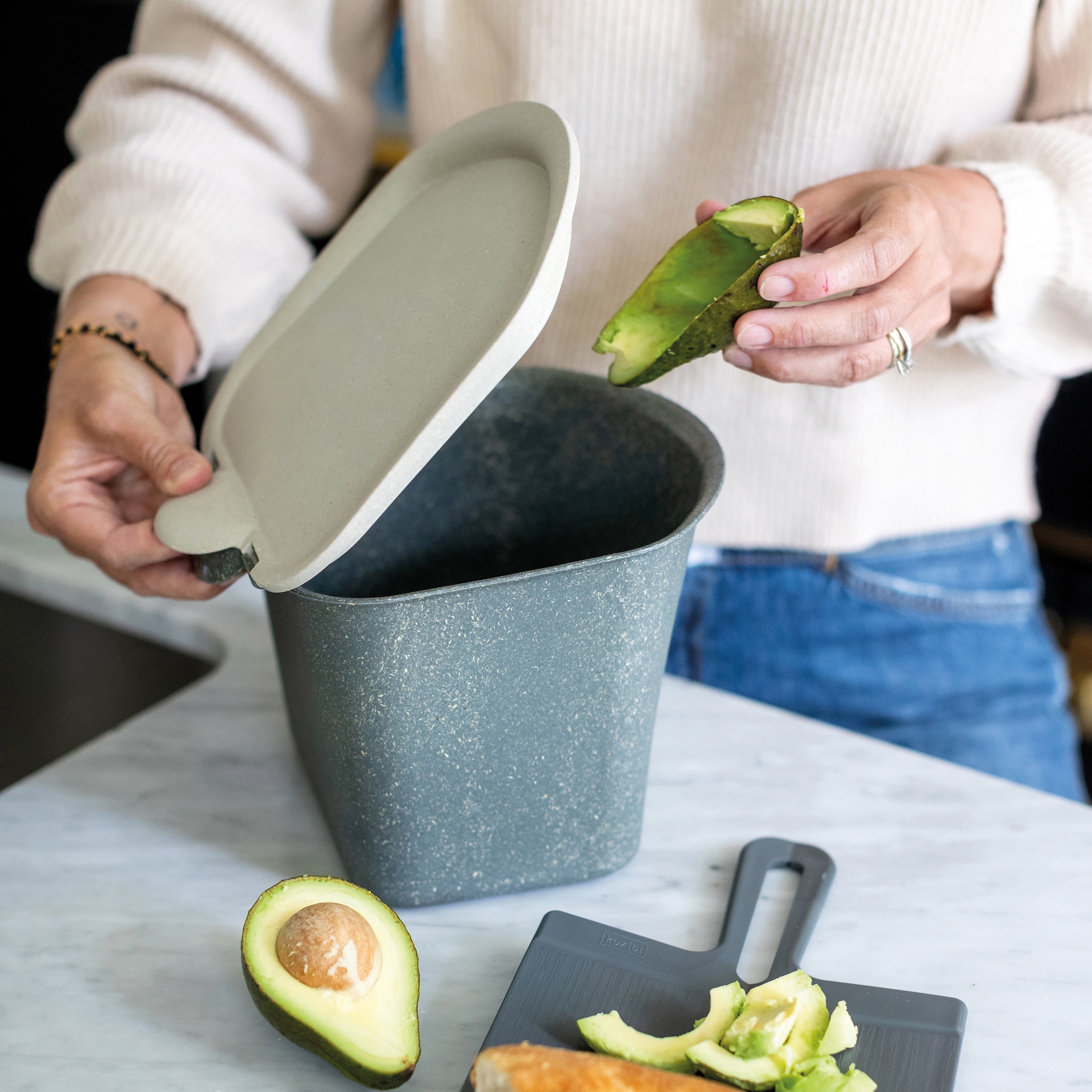 KOZIOL Biomülleimer »BIBO«, 1 Behälter, 100% recycelbar. Melaminfrei, made in Germany