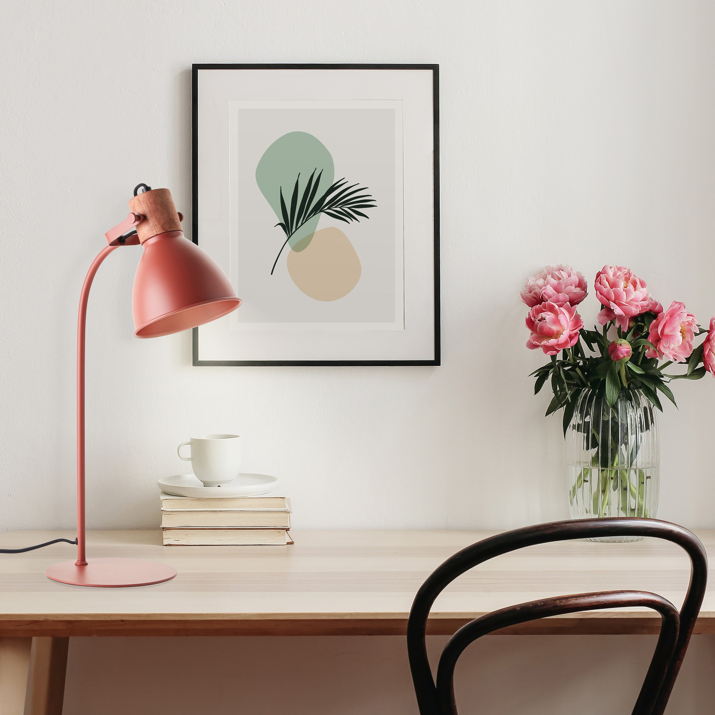 Brilliant Tischleuchte »Erena«, 1 flammig, Leuchtmittel E27 | ohne Leuchtmittel, Höhe 52 cm, E27, Metall/Holz