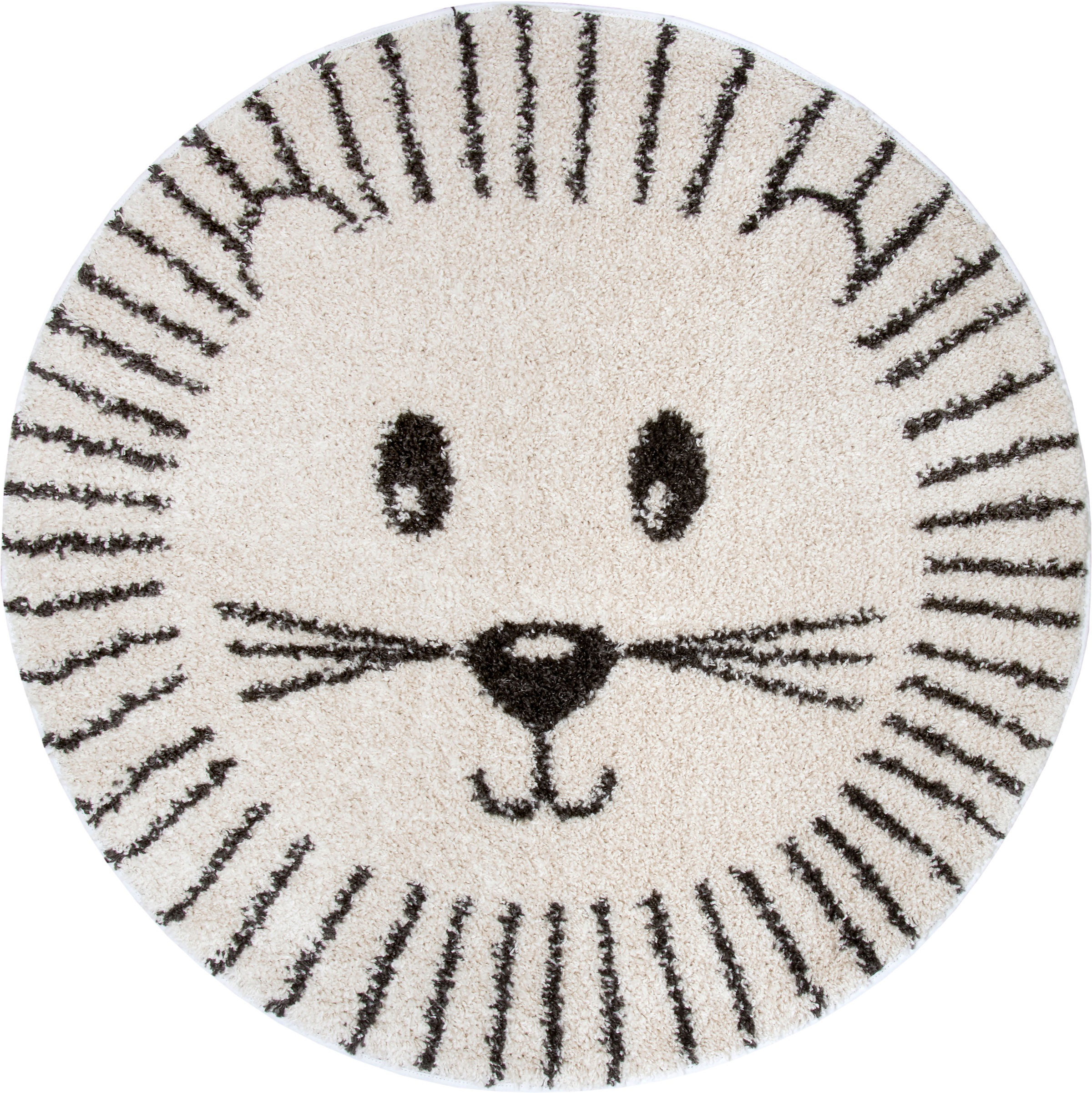 HANSE Home Kinderteppich »Lion Thal«, rund, 33 mm Höhe, Hochflor Spielunterlage, Tiermotiv, Strapazierfähig, Robust