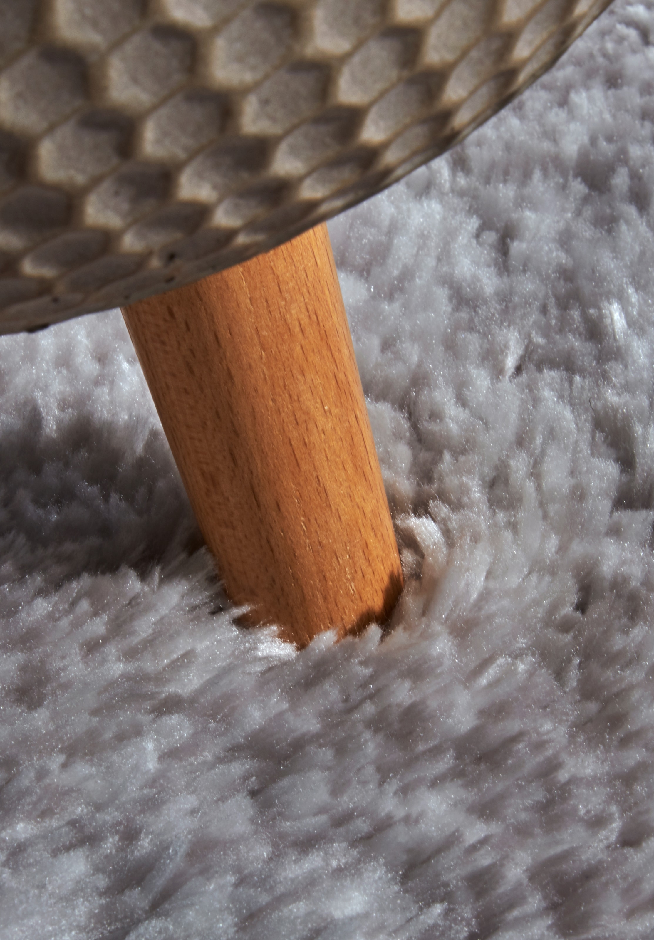 HANSE Home Hochflor-Teppich »Olaf«, rund, 38 mm Höhe, Langflor, Shaggy, einfarbig, flauschig, weich, glänzend, modern, uni