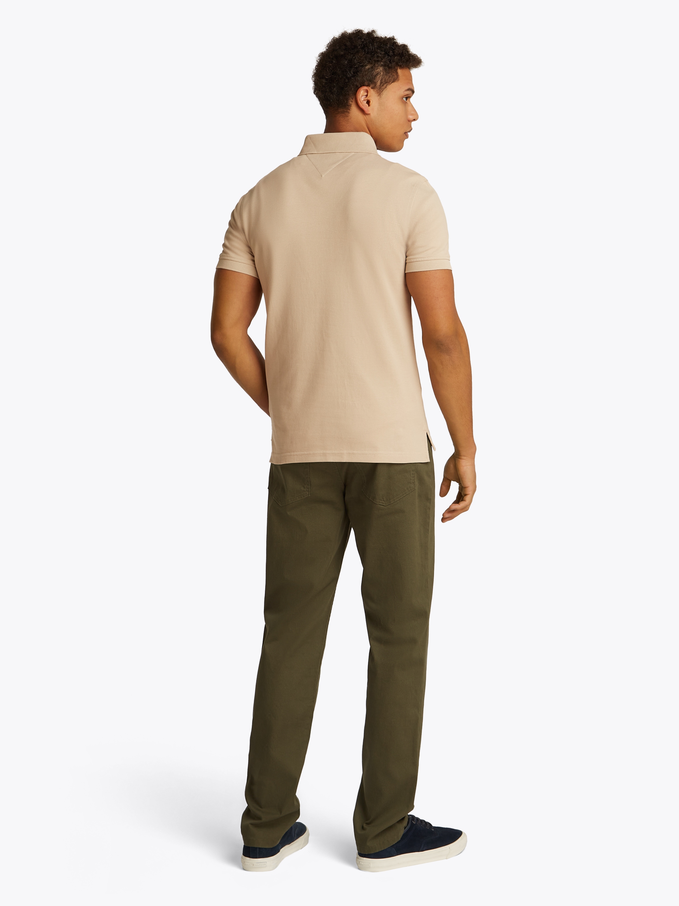 Tommy Hilfiger Poloshirt »1985 SLIM POLO mit Stickerei und Piqué-Qualität« unifarben, casual, slim fit, Baumwollmix, Polokragen