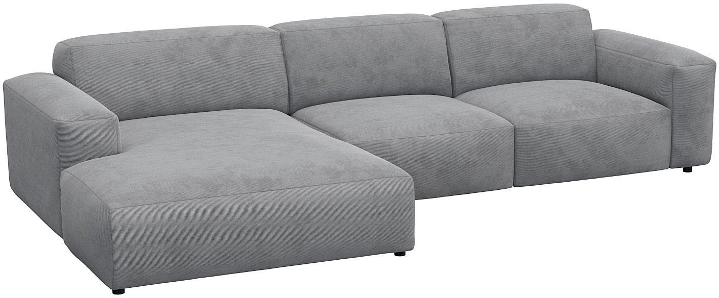 FLEXLUX Ecksofa »Lucera bequem und komfortabel durch hochwertigen Sitzaufbau, L-Form«, modern & anschmiegsam, Kaltschaum, Stahl-Wellenunterfederung