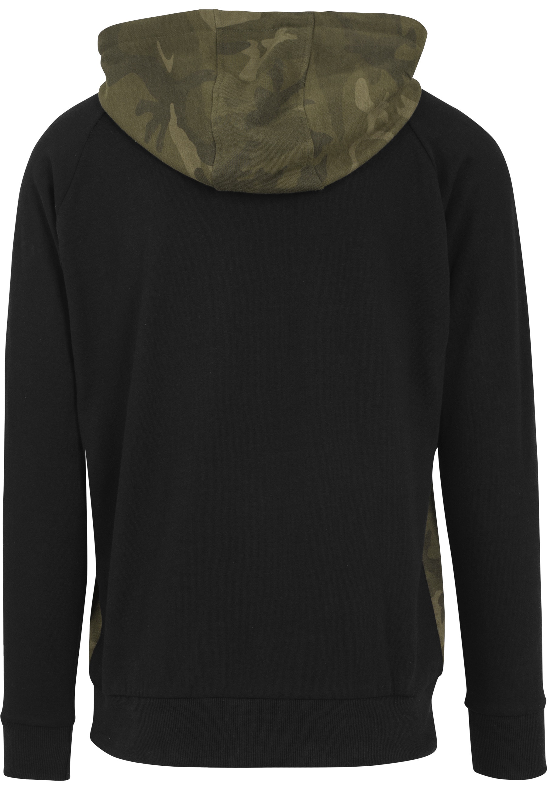 URBAN CLASSICS Rundhalspullover »Urban Classics Herren Camo Contrast Raglan Hoody« 1 Stk.