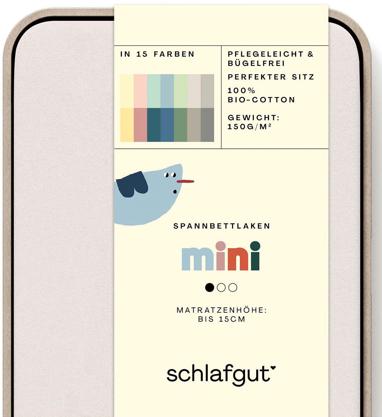 Schlafgut Spannbettlaken »Casual Mini Spannbettlaken«, für Kinder, MADE IN GREEN by OEKO-TEX®