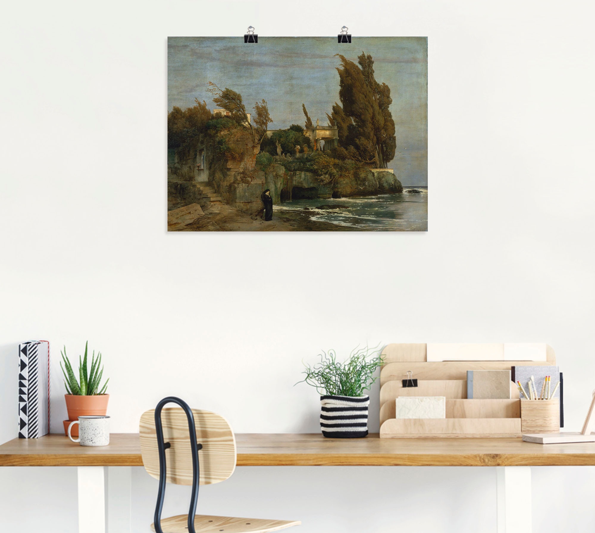 Artland Wandbild »Villa am Meer. 2. Fassung. 1865«, Küste, (1 St.), als Leinwandbild, Wandaufkleber oder Poster in versch. Größen