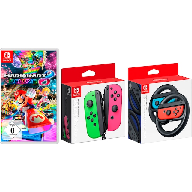 Nintendo Switch Wireless-Controller »Joy-Con 2er-Set«, inkl. Mario Kart 8  Deluxe + Lenkrad-Paar auf Rechnung bestellen