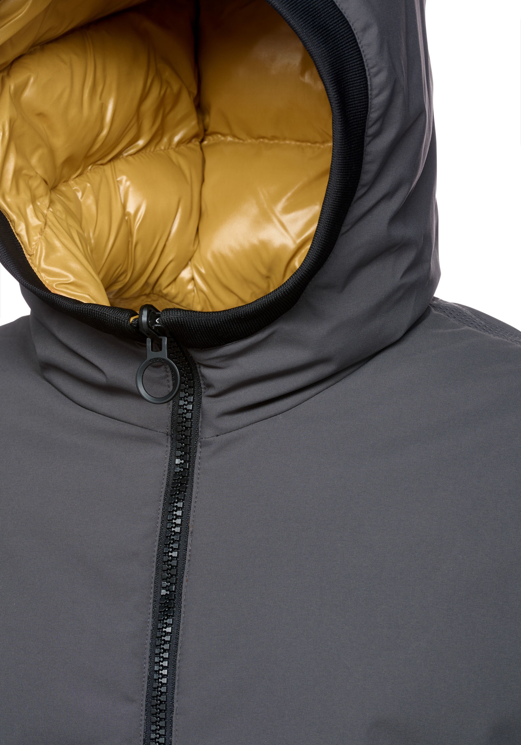 Geox Wendejacke »SPHERICA«, mit Kapuze, eine Seite glatt - eine Seite gesteppt, Reißverschluss, Kapuze