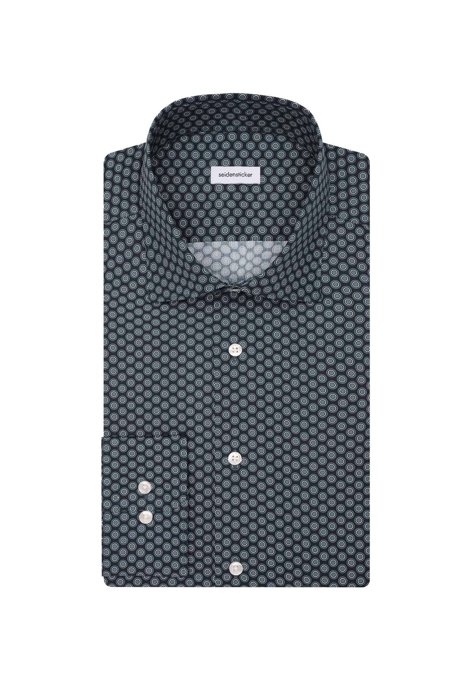 seidensticker Businesshemd »Schwarze Rose«, Slim 1/1 Kentkragen Druck
