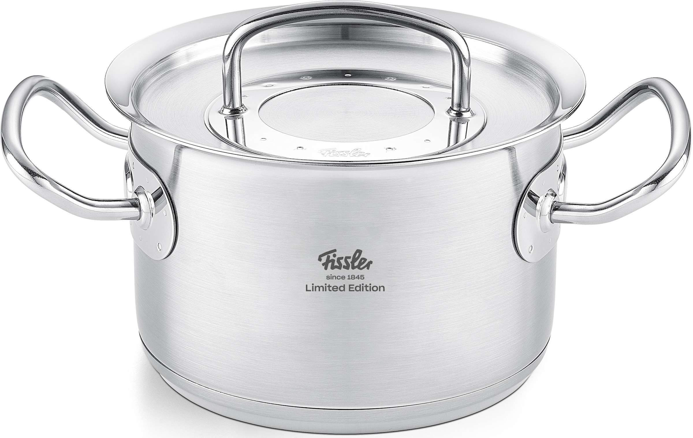 Fissler Topf-Set »Original-Profi Collection® Retro«, Edelstahl 18/10, (Set, 9 tlg., 3 Kochtöpfe,1 Bratentopf, 1 Stielkasserolle, 4 Metalldeckel), Limited Edition, Made in Germany
