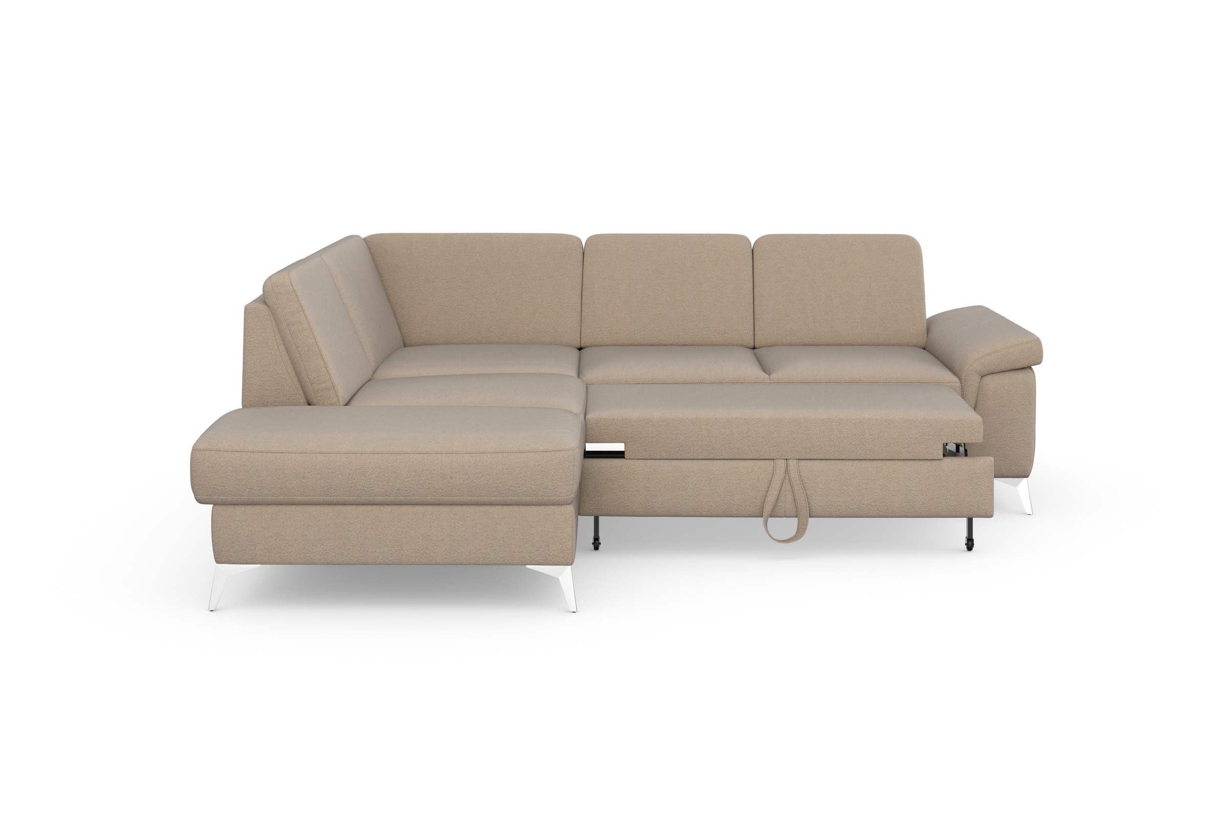 sit&more Ecksofa »Padua L-Form«, inklusive Sitztiefenverstellung, Armteilfunktion und Federkern