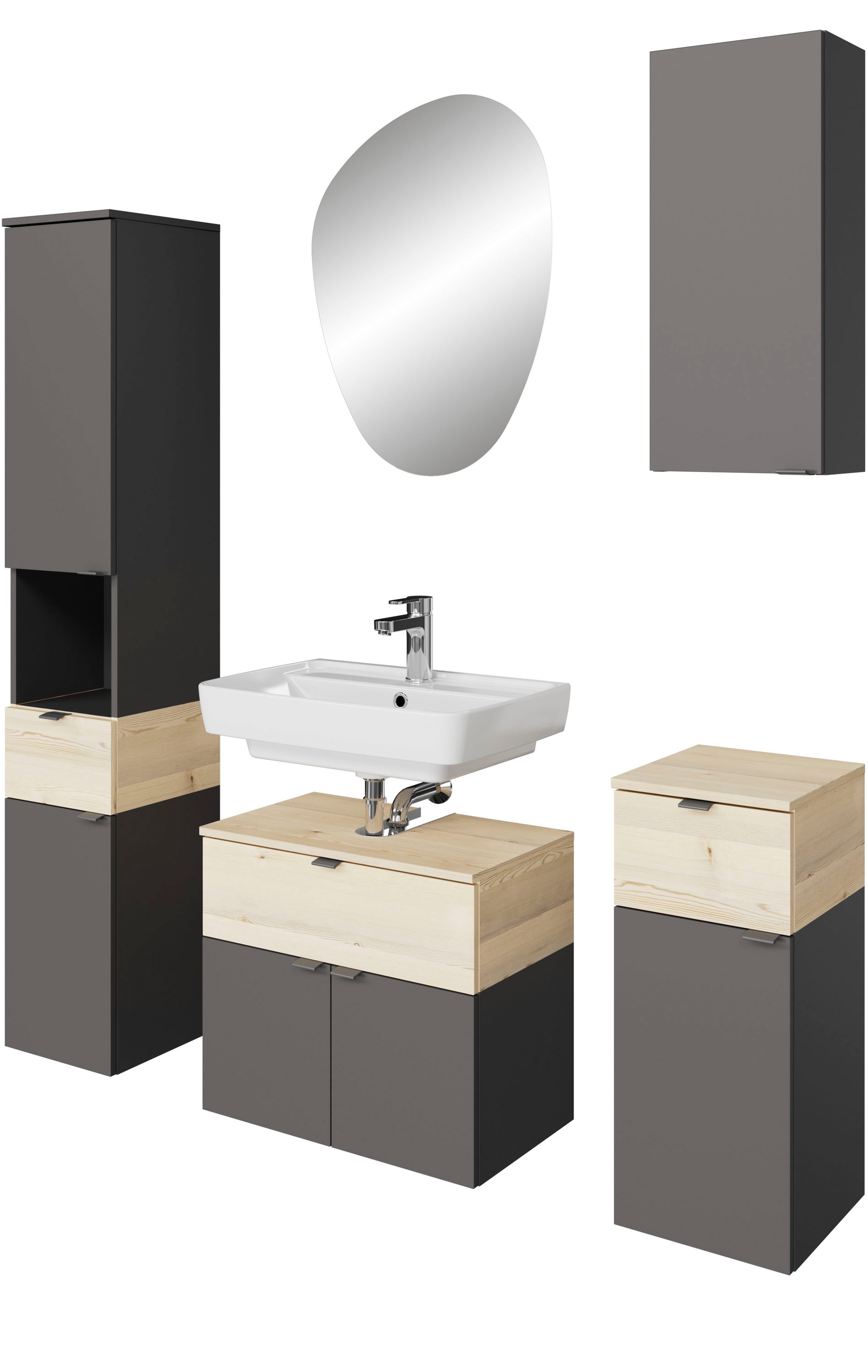 Saphir Badmöbel-Set »Quickset 394« Komplett-Set, 5 Stk. tlg. günstig online kaufen