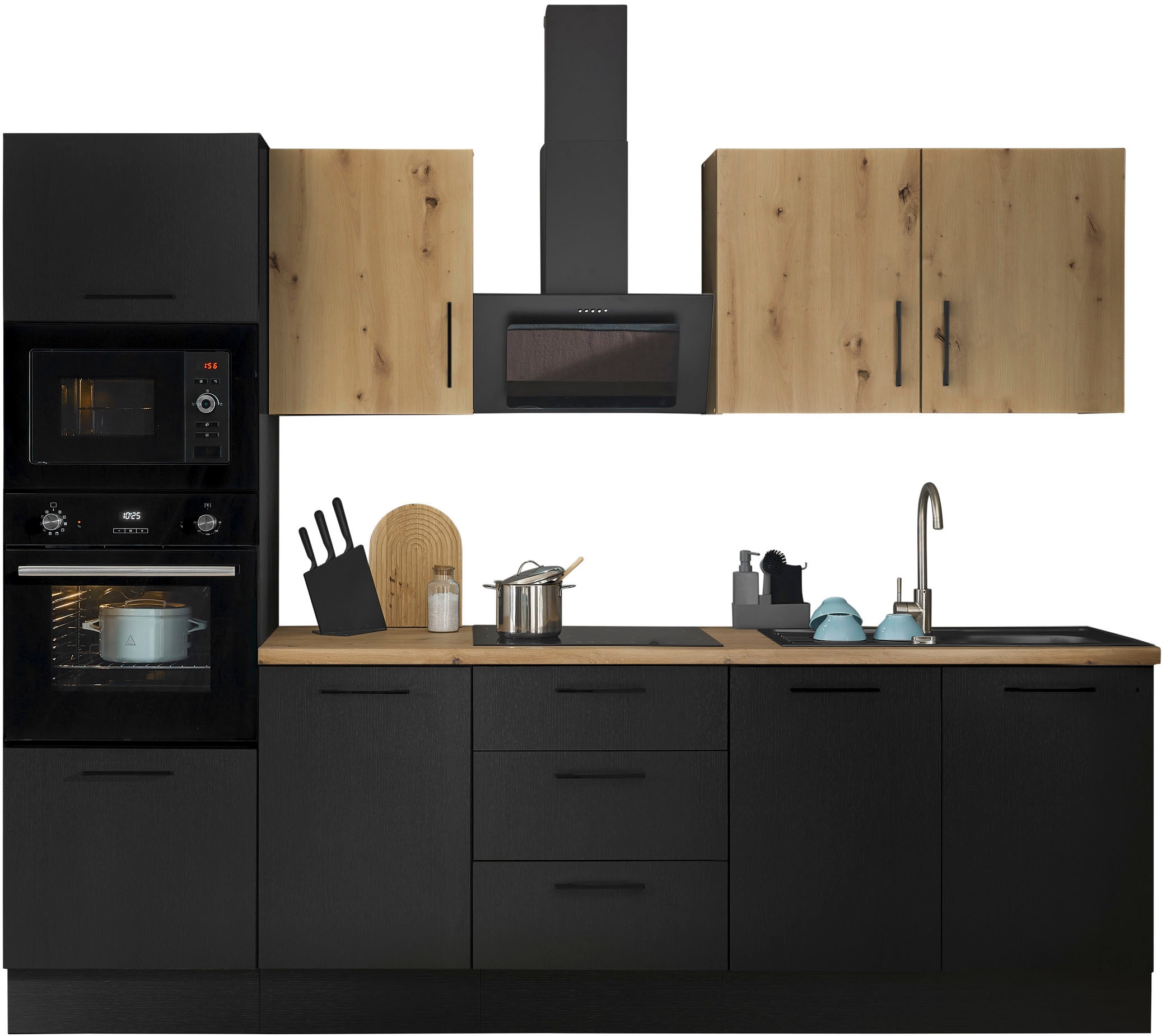 BASIC by Balculina Küchenzeile »Turin«, Breite 270 cm, wahlweise mit E-Geräten