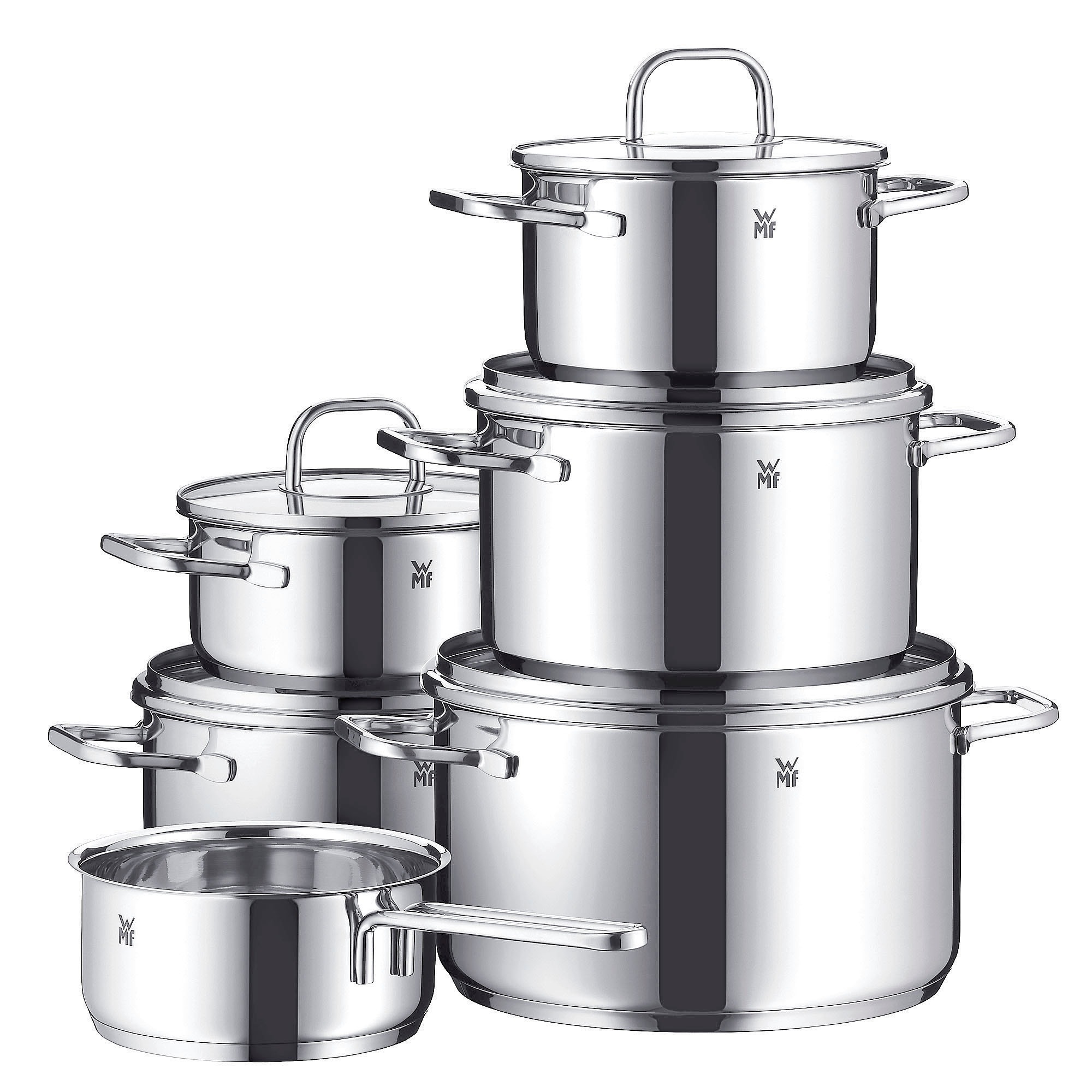 WMF Topf-Set »Inspiration Induktion, Kochtopf Set mit Glasdeckel« Cromargan günstig online kaufen