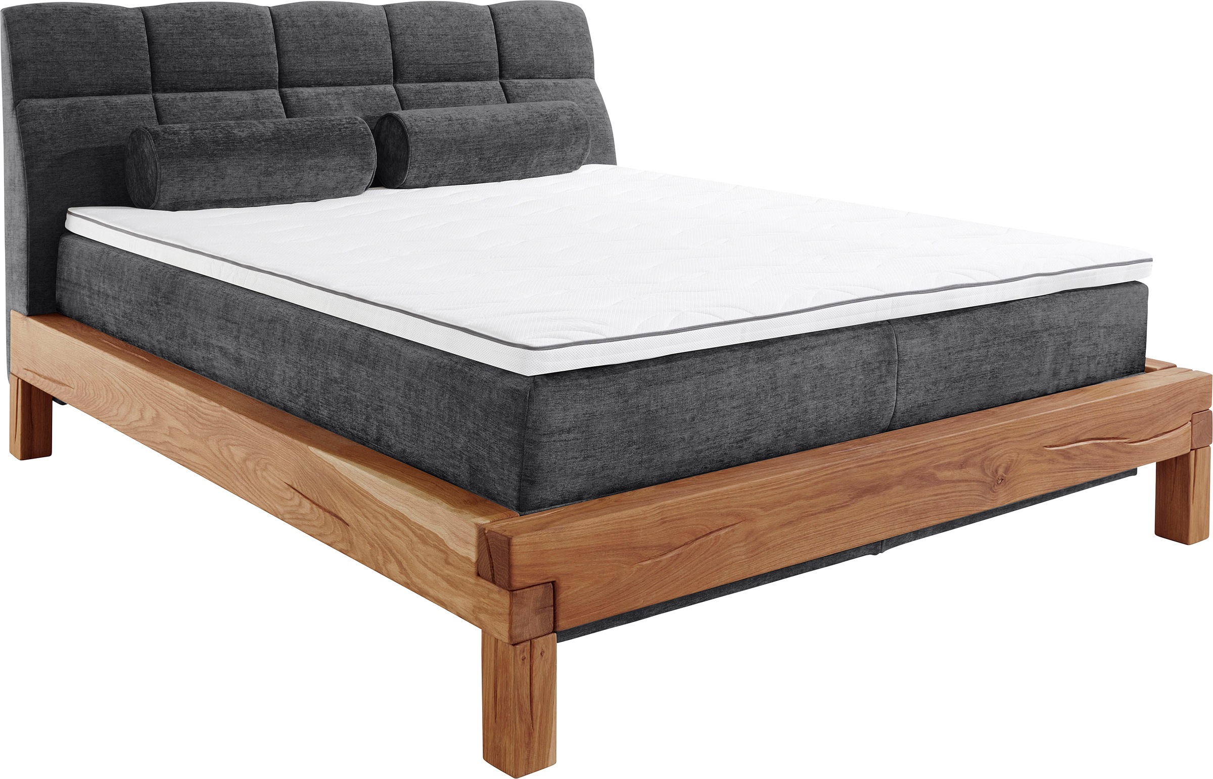 Home affaire Boxspringbett "Villads" Liegefläche: 160/200 cm aus Balkeneich günstig online kaufen