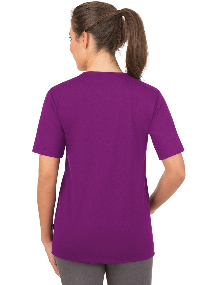 Trigema T-Shirt »TRIGEMA T-Shirt mit Knopfleiste DELUXE Baumwolle«, (1 tlg.)