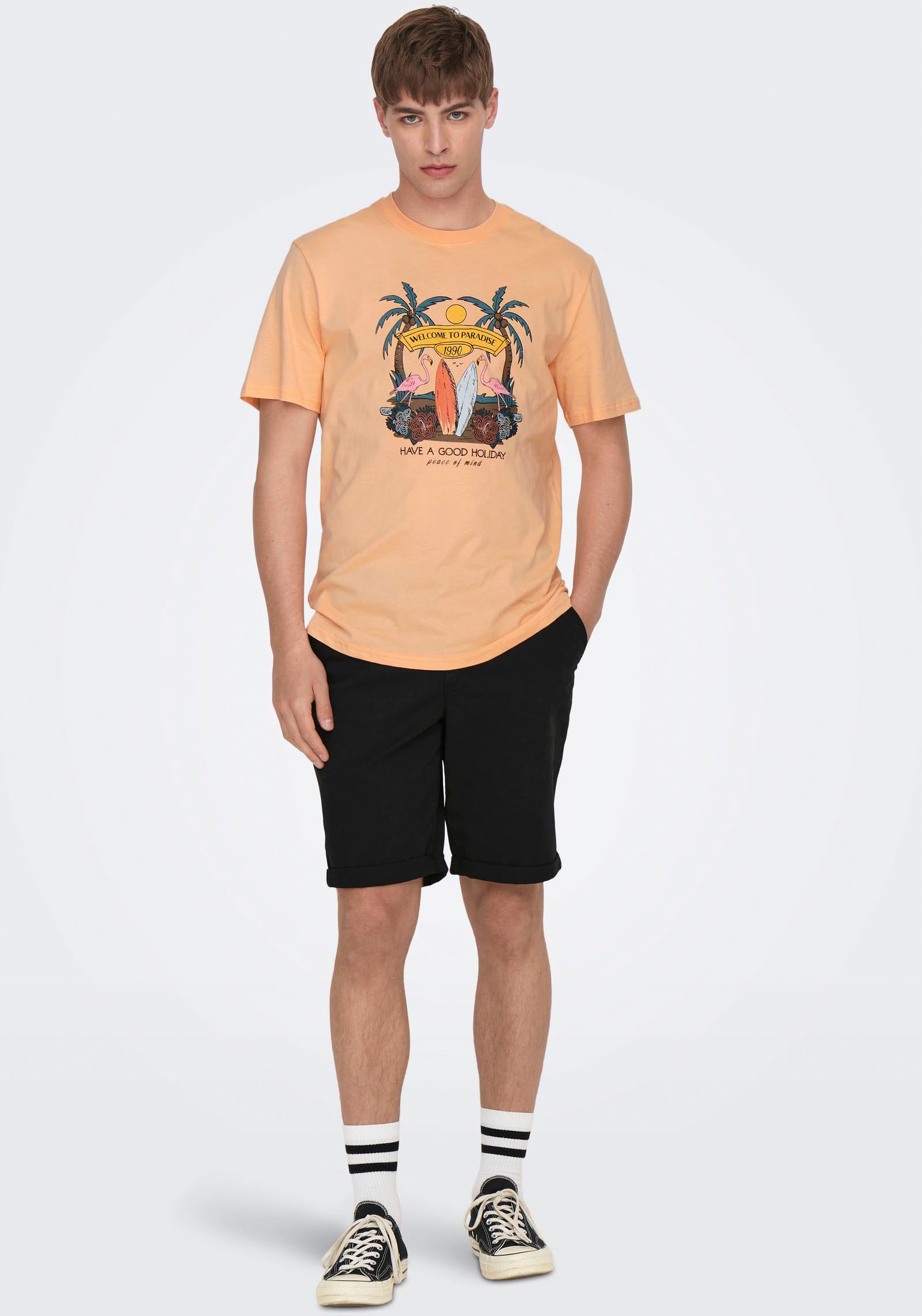 9. Bild von ONLY & SONS Jeansshorts »ONSPETER REG TWILL 4481 SHORTS NOOS«