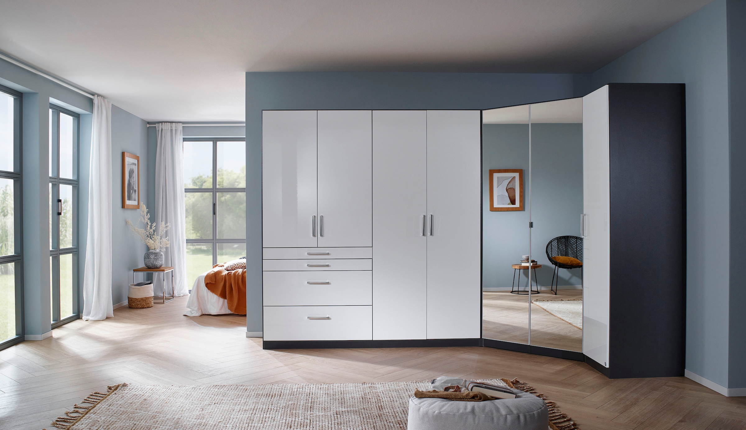 rauch Schrank-Set »Kleiderschrank Schrank Garderobe Garderobenschrank Eckschrank HOMBURG« Set, 