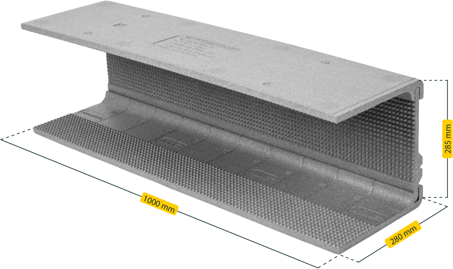 SCHELLENBERG Rollladenkastendämmung »3-teilig, 100 x 28,5 x 1,3 cm«, Thermoisolierung für Rollläden, Wärmedämmung