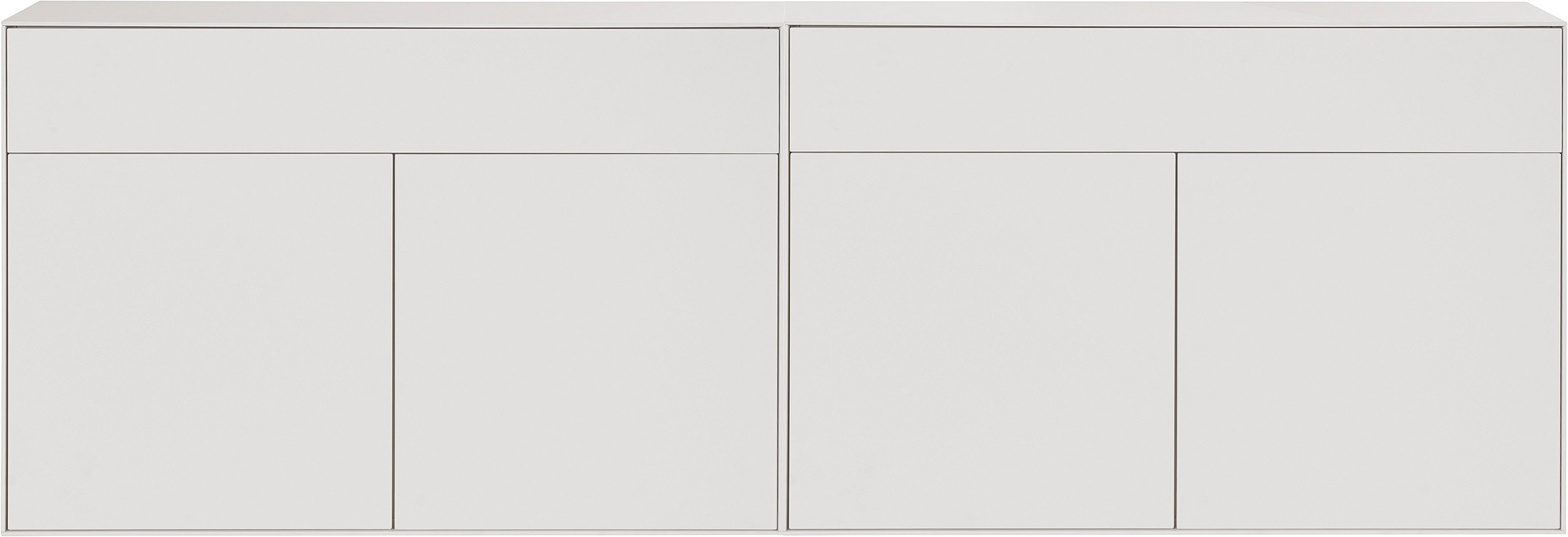 LeGer Home by Lena Gercke Sideboard »Essentials«, (2 St.), Breite: 224cm, MDF lackiert, Push-to-open-Funktion